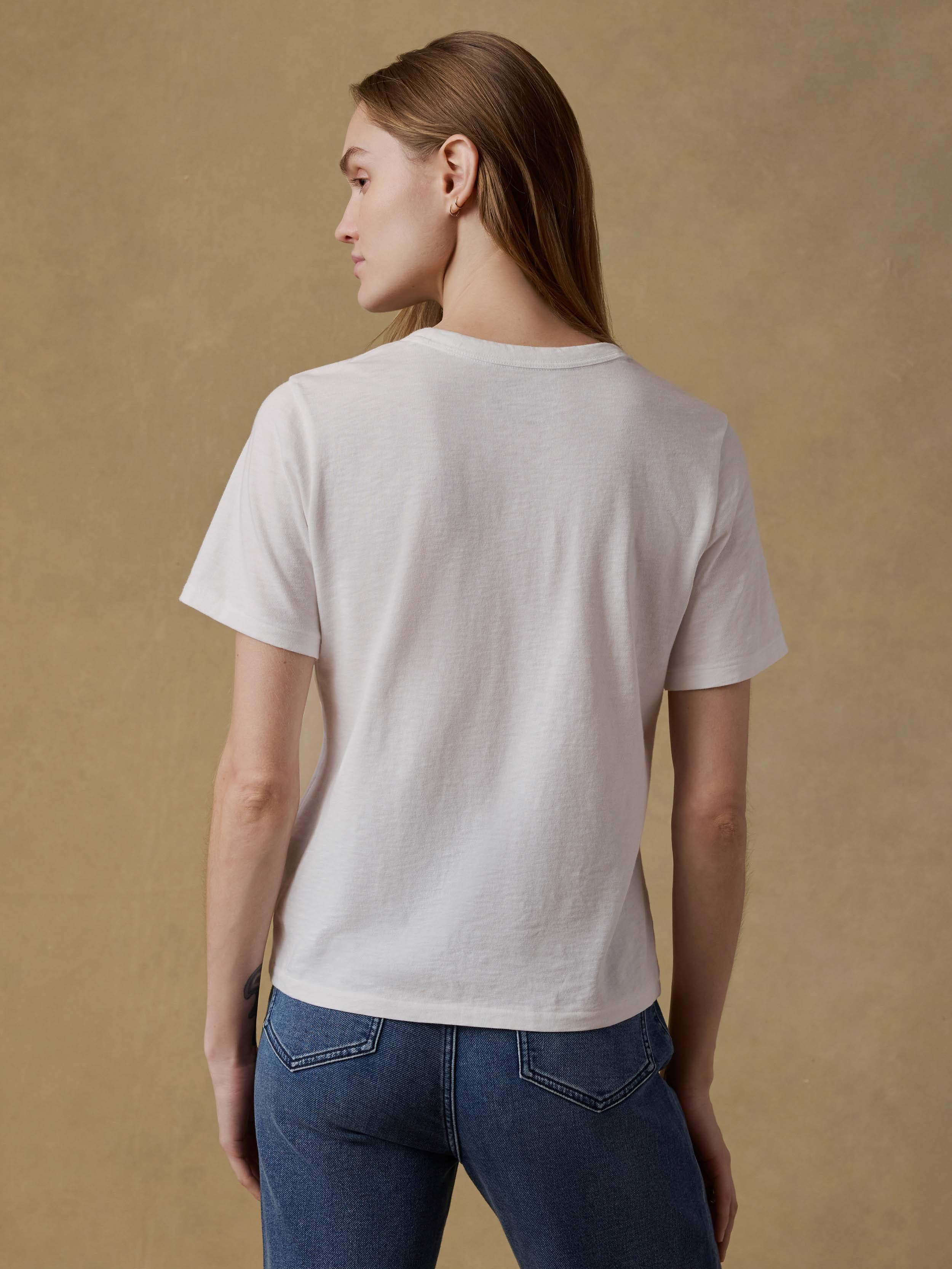 Sunwashed Regenerative Tee - White | Faherty Brand