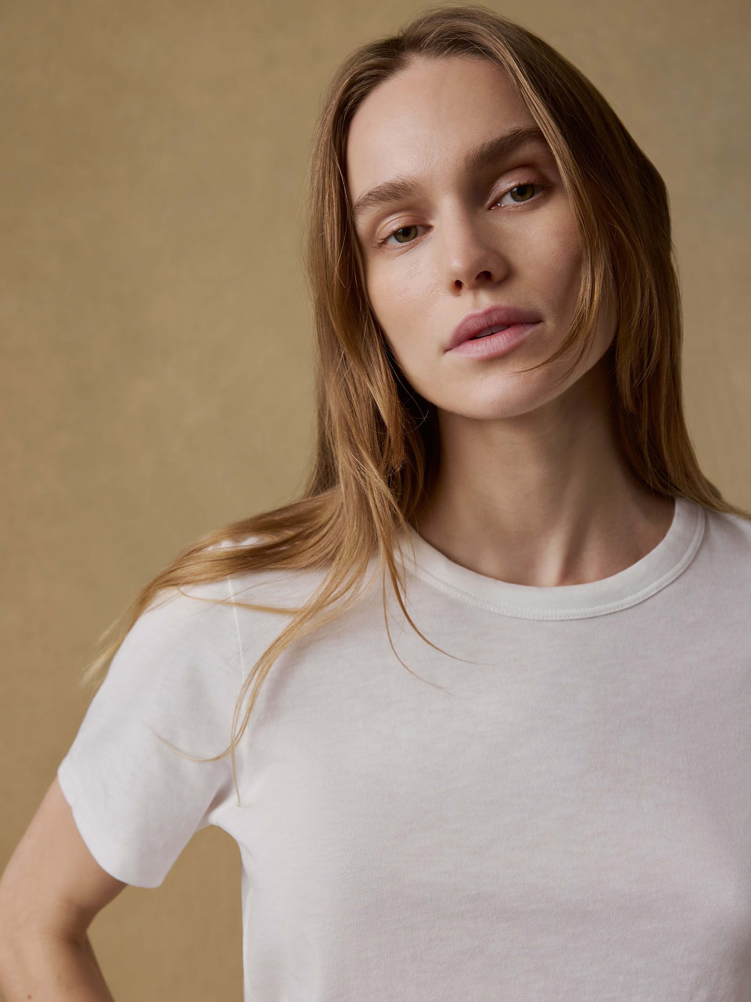 Sunwashed Regenerative Tee - White | Faherty Brand