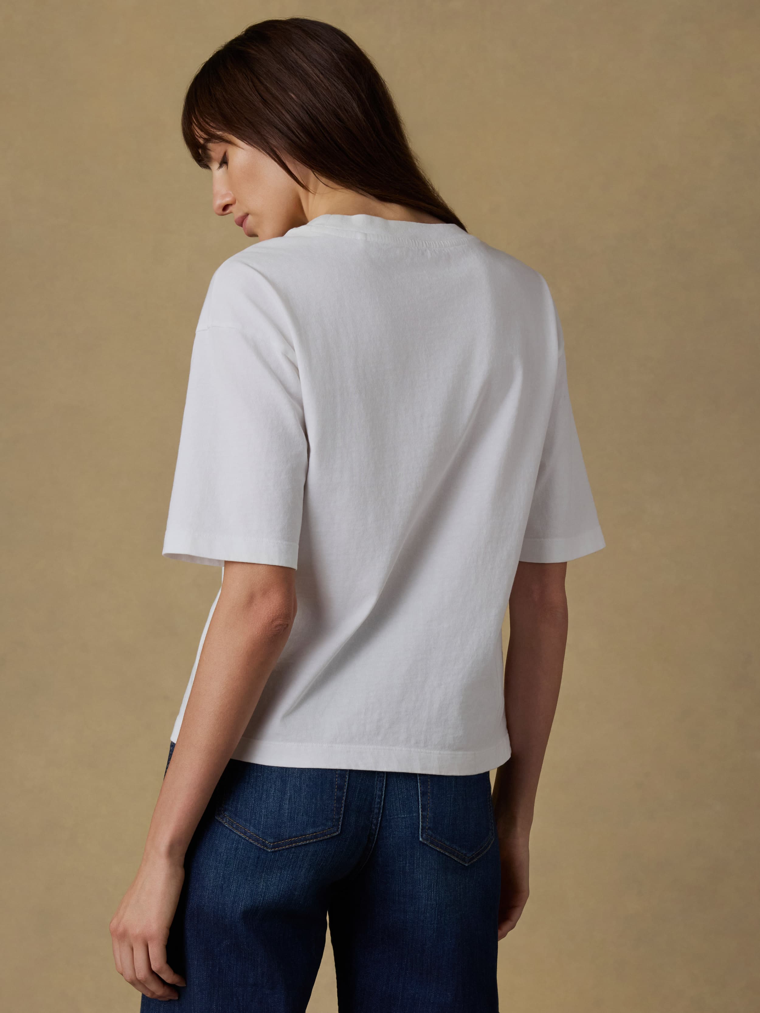 Recycled Cotton Vintage Tee - White | Faherty Brand