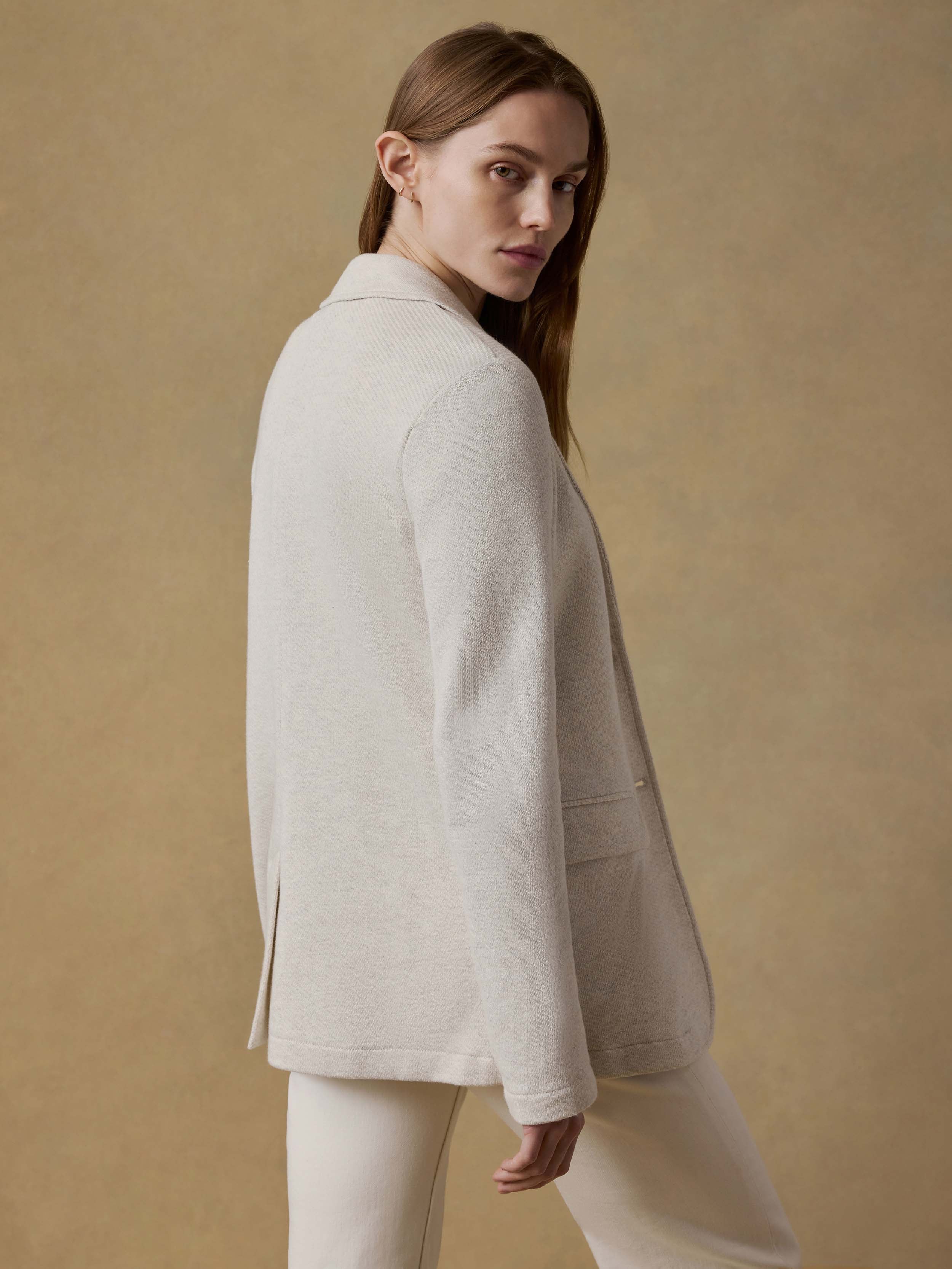Inlet Knit Blazer - Light Oatmeal Melange | Faherty Brand