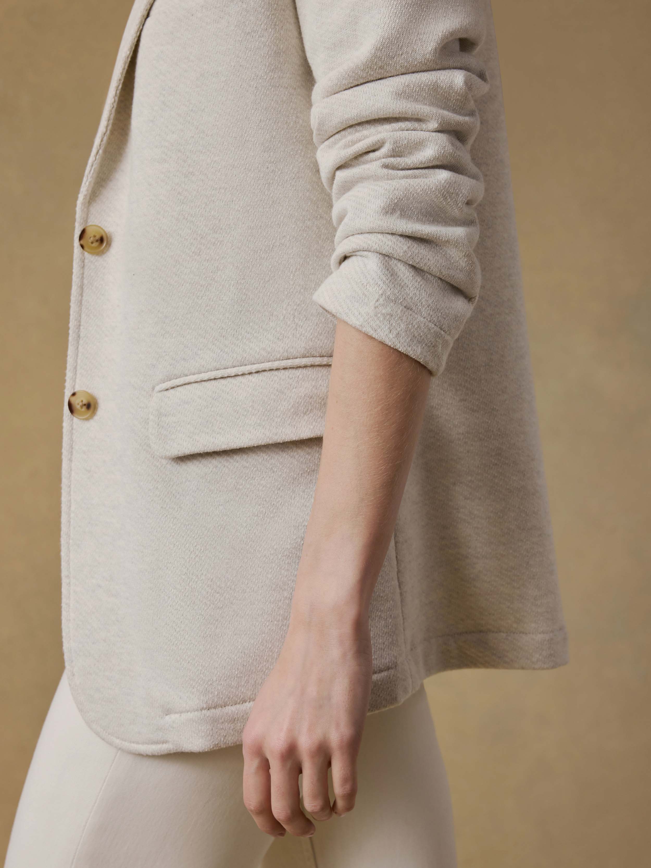 Inlet Knit Blazer - Light Oatmeal Melange | Faherty Brand
