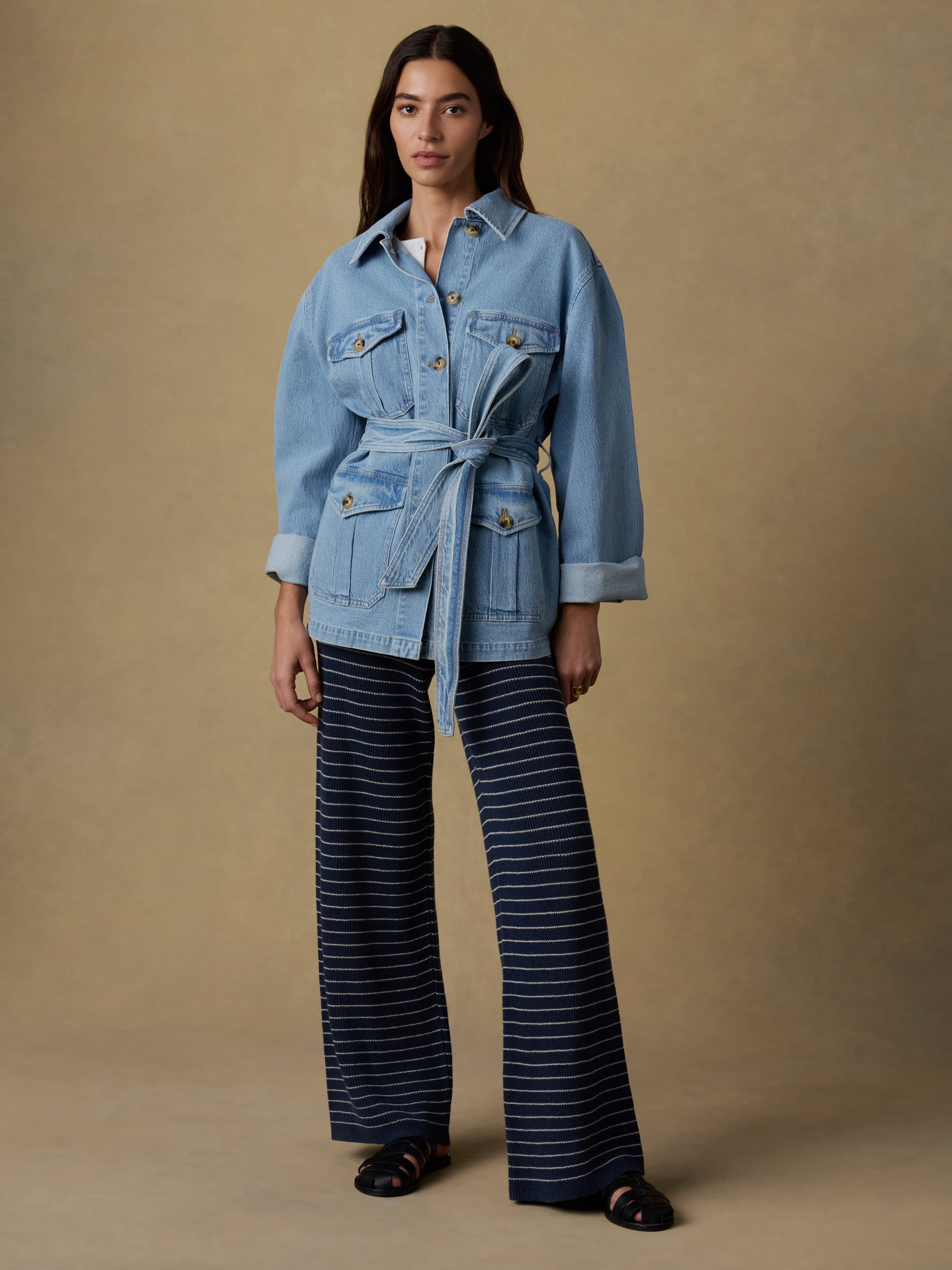 ツモリチサト SAFARI DENIM FRAME Denim Safari Jacket - Bergdorf Goodman