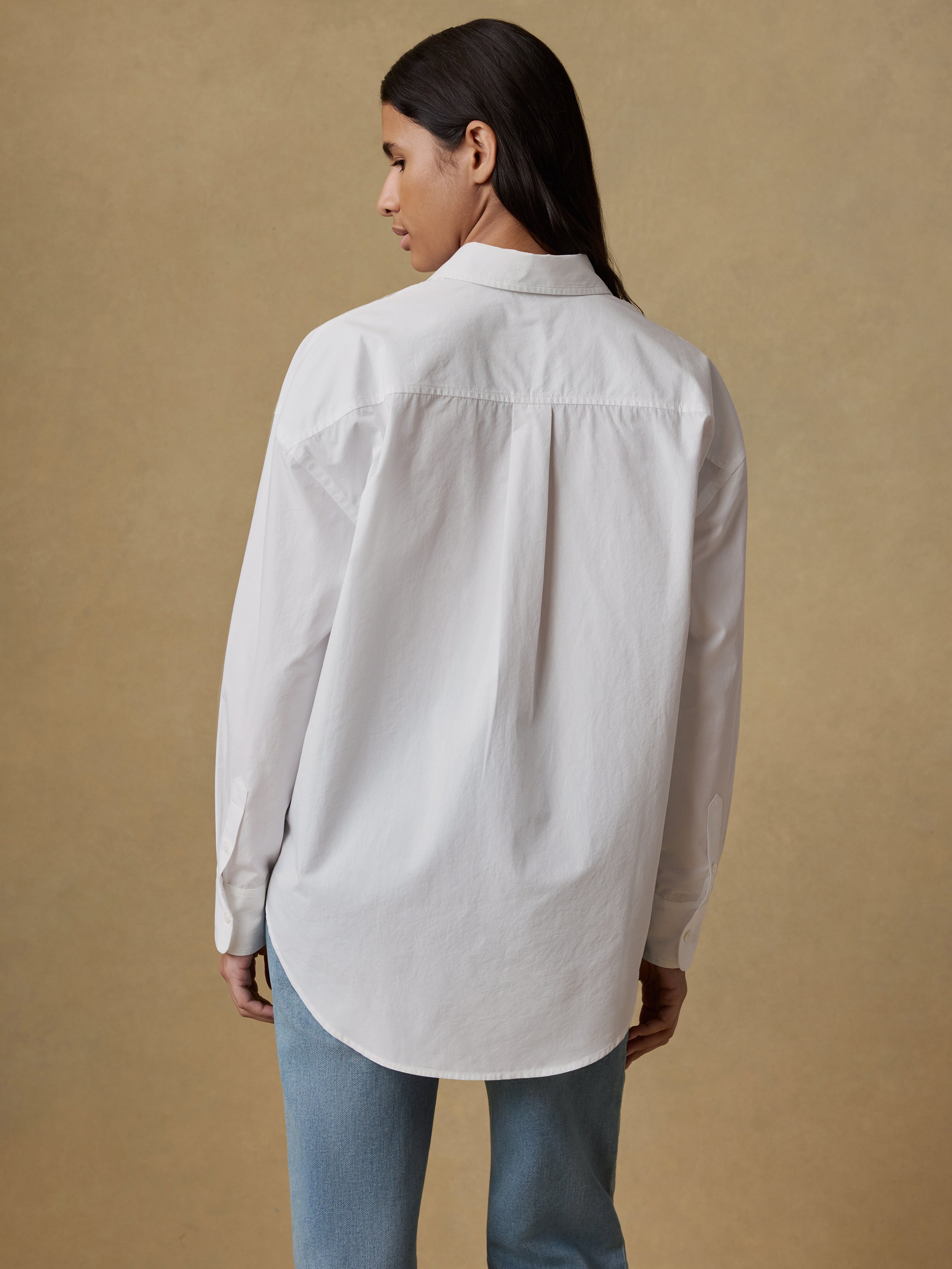 Coastal Poplin Relaxed Shirt - White | Faherty Brand