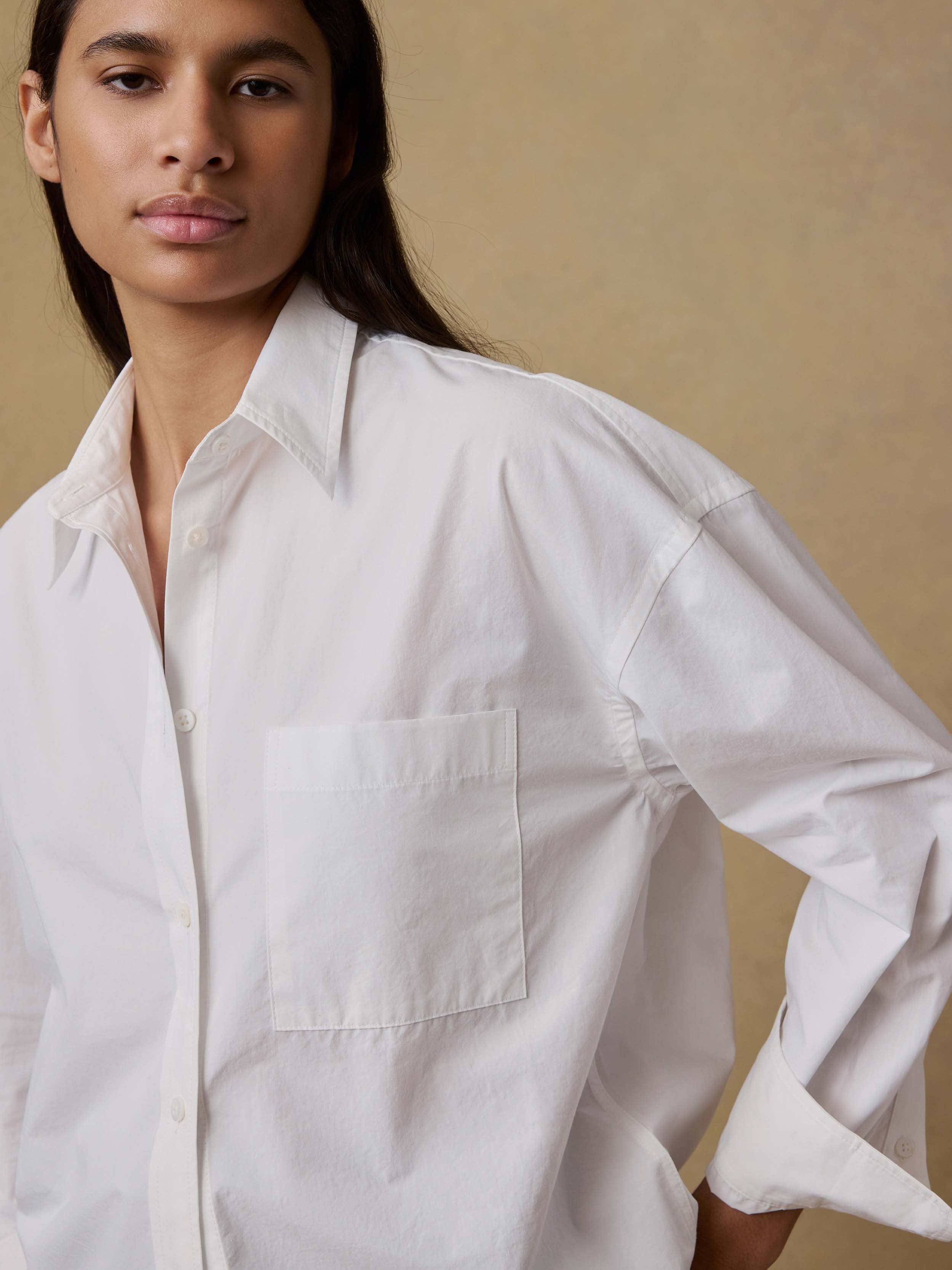 Coastal Poplin Relaxed Shirt - White | Faherty Brand