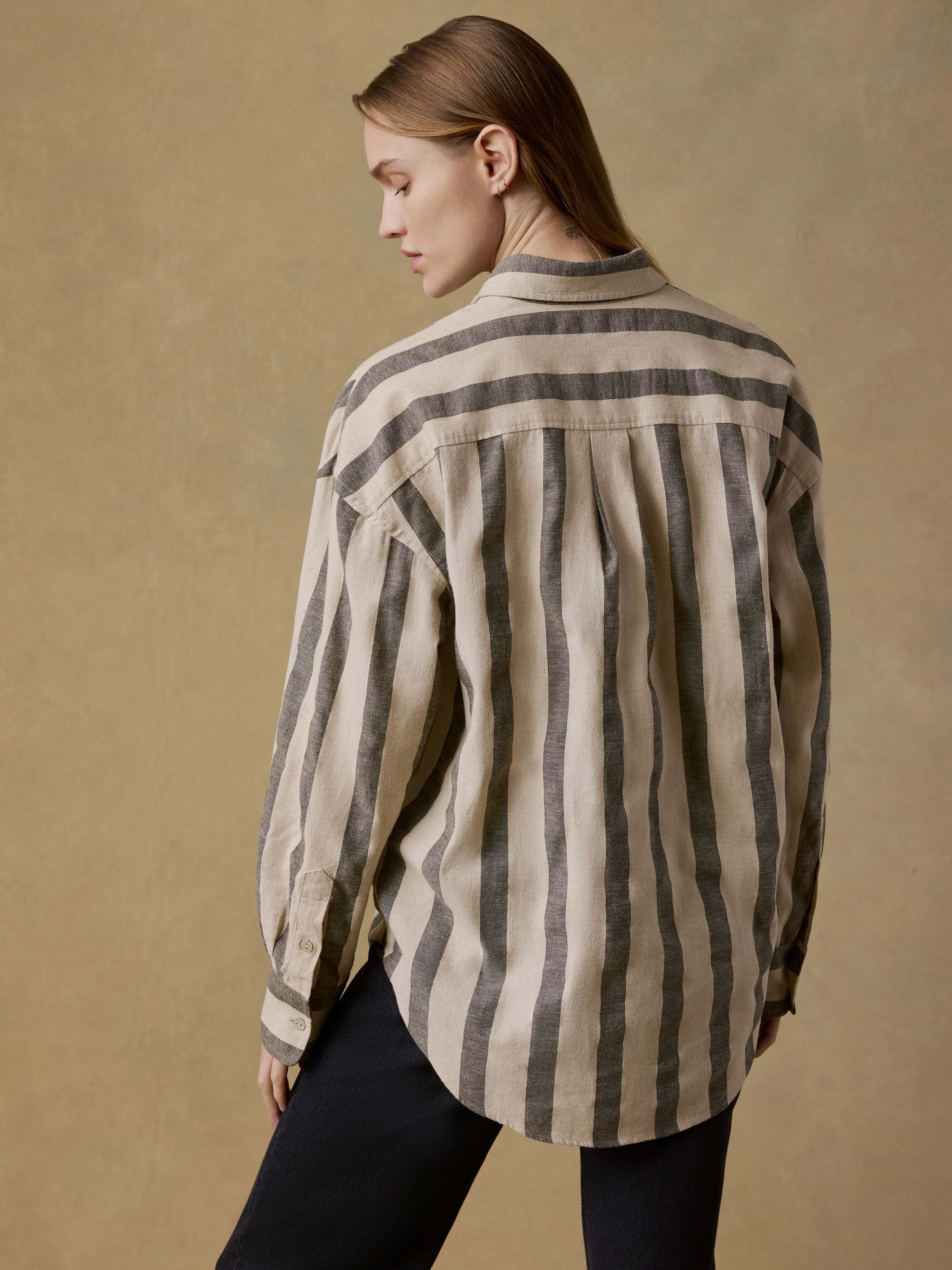  | Cotton Linen Relaxed Shirt - Pine Bay Stripe | Faherty Brand