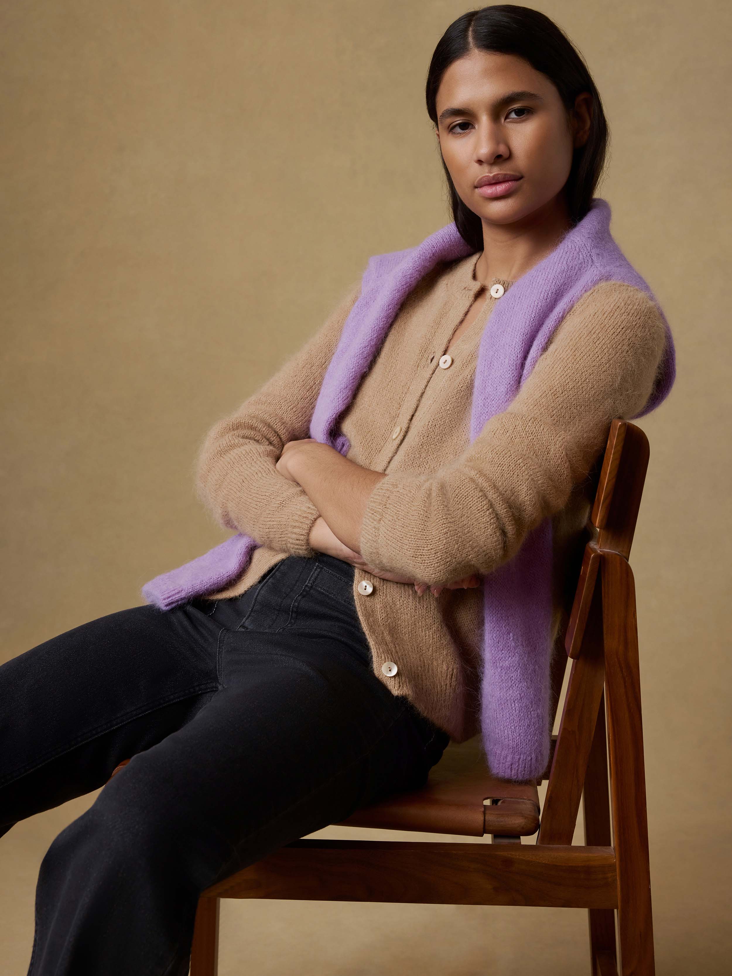 Apres Alpaca Long-Sleeve Cardigan - Oatmeal | Faherty Brand Apres Alpaca Long-Sleeve Cardigan - Oatmeal | Faherty Brand