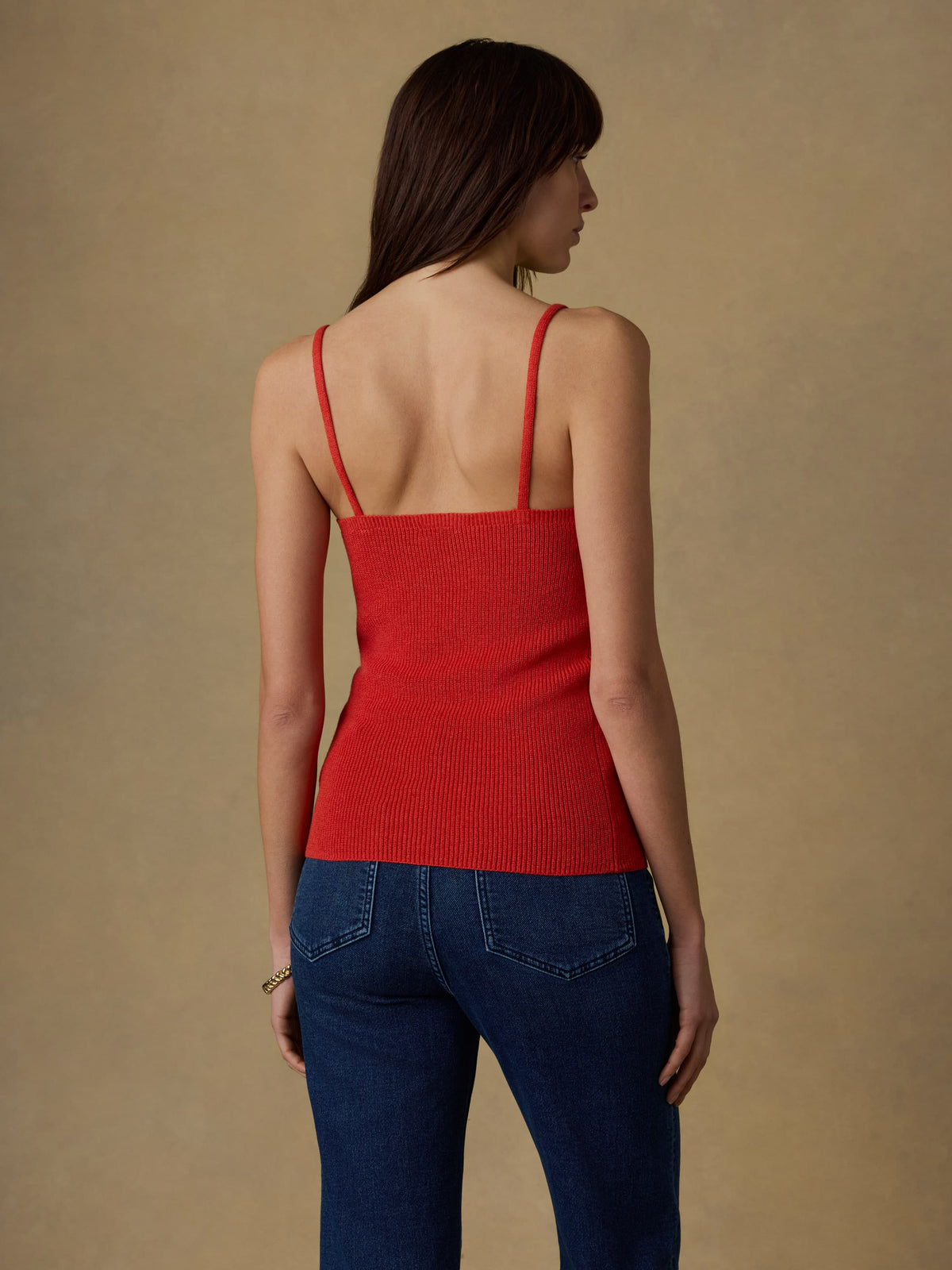  | Miramar Linen Sweater Cami - Poppy Red | Faherty Brand, image 3 of 6