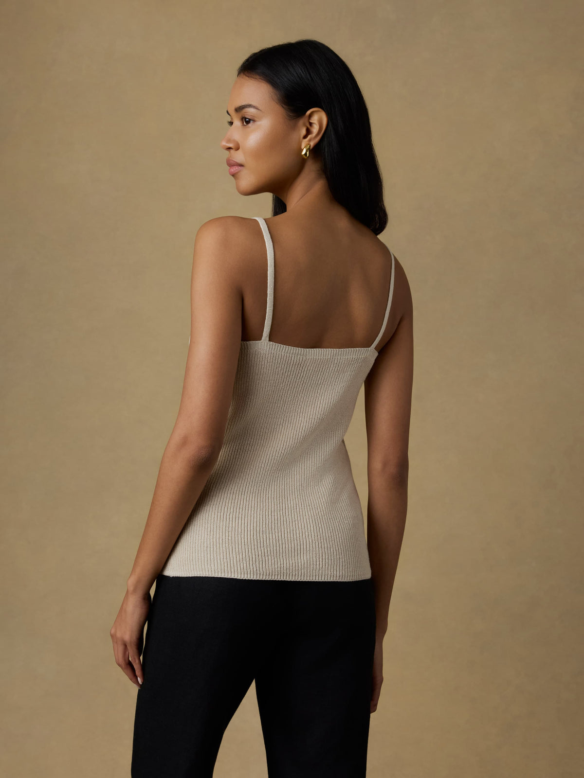  | Miramar Linen Sweater Cami - Summer Sand | Faherty Brand, image 3 of 6