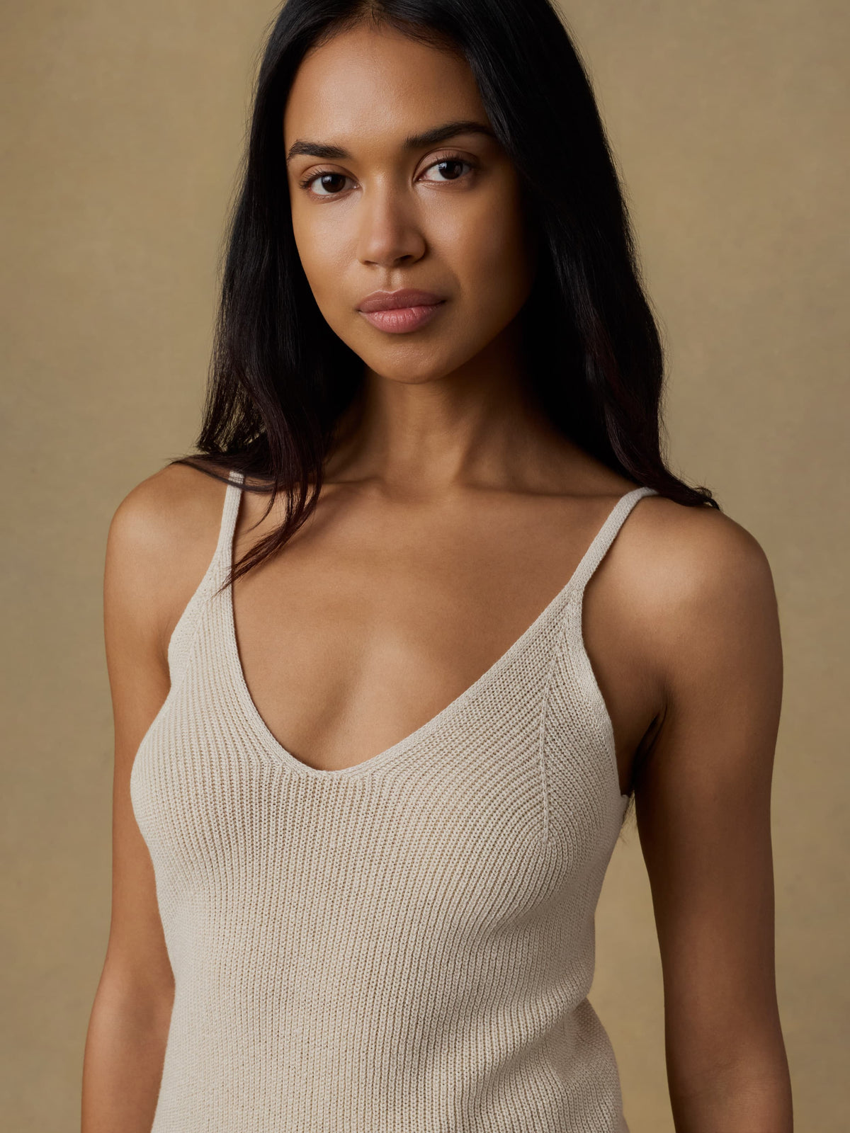  | Miramar Linen Sweater Cami - Summer Sand | Faherty Brand, image 2 of 6