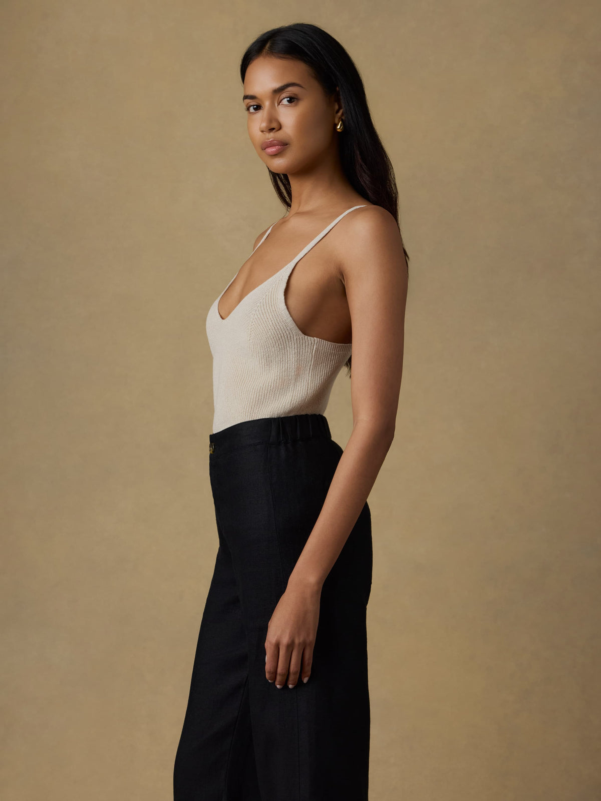  | Miramar Linen Sweater Cami - Summer Sand | Faherty Brand, image 5 of 6