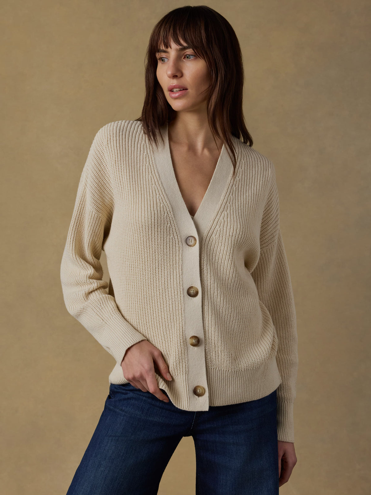 Miramar Linen Relaxed Cardigan (Summer Sand)