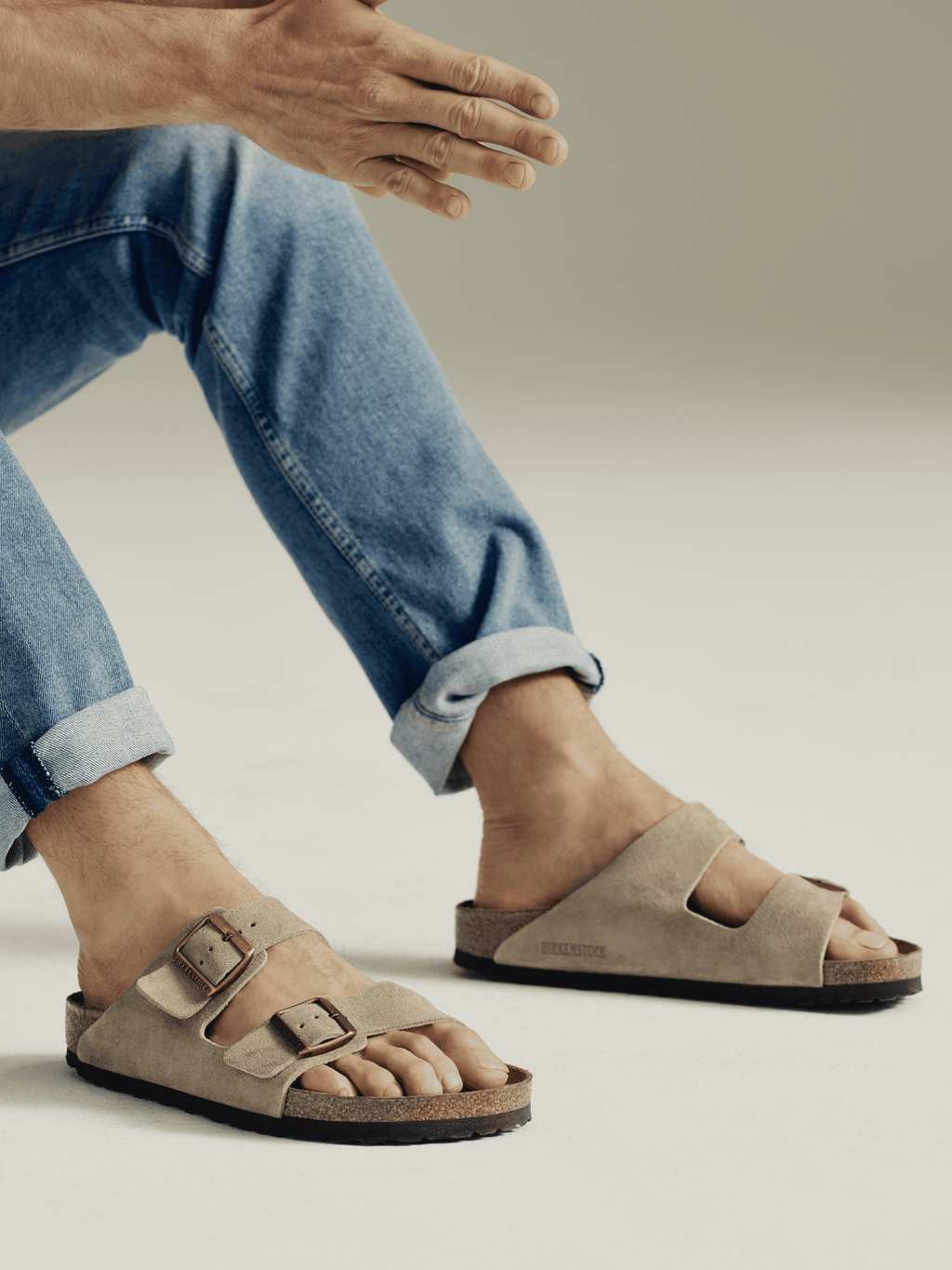 Men s Birkenstock Arizona Soft Footbed Taupe