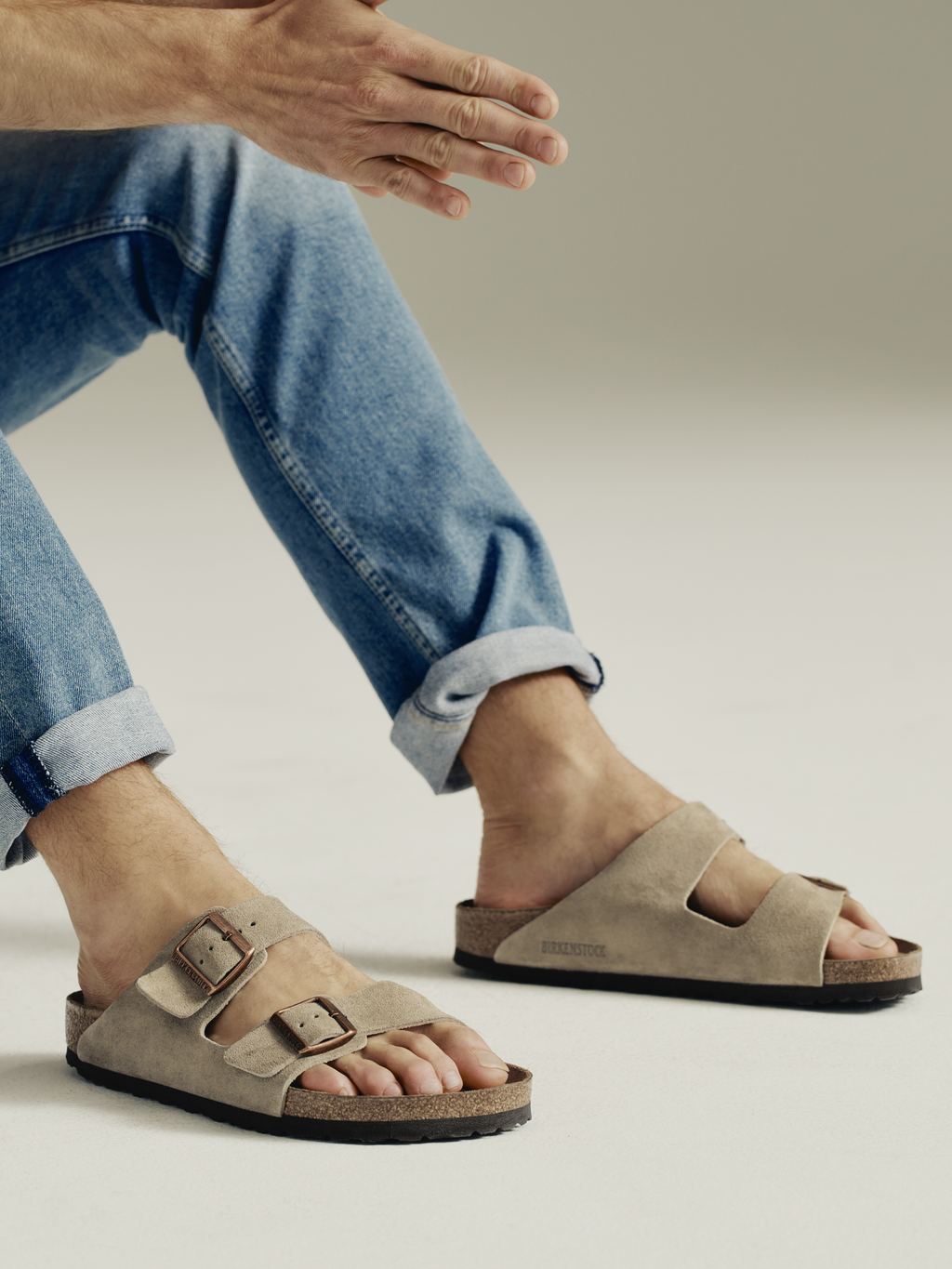 Men's Birkenstock Arizona Soft Footbed - Taupe | Faherty Brand