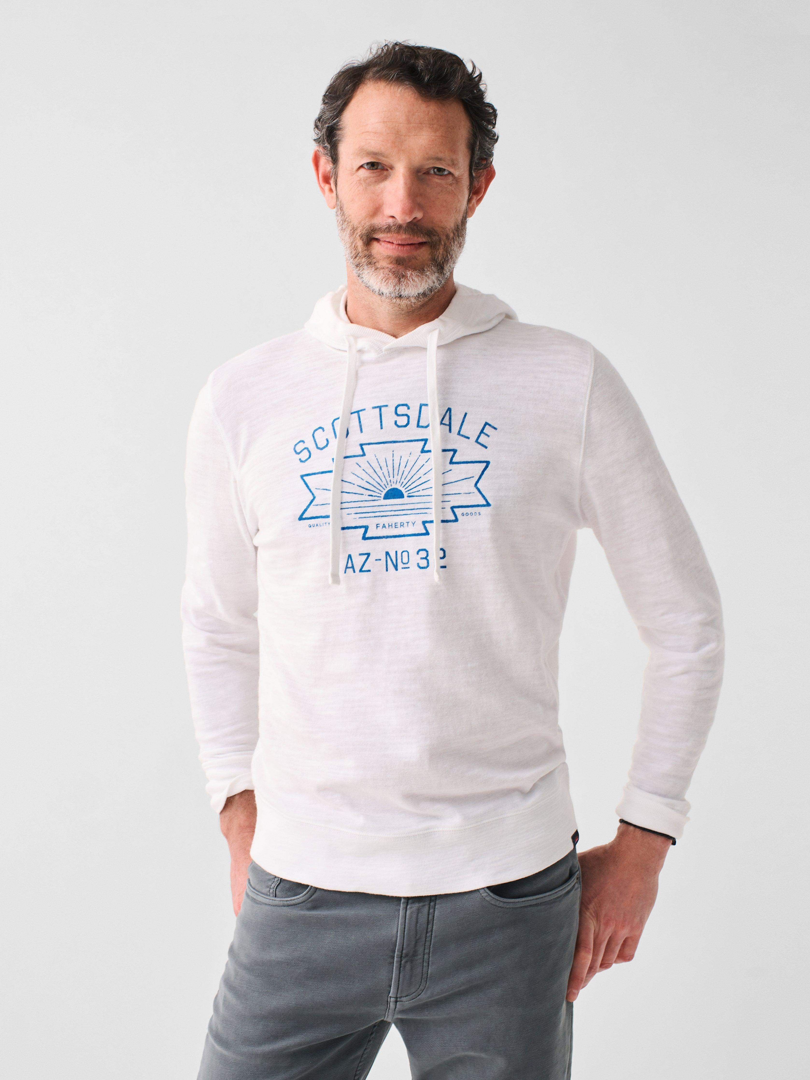 Scottsdale Heritage Slub Cotton Hoodie - White