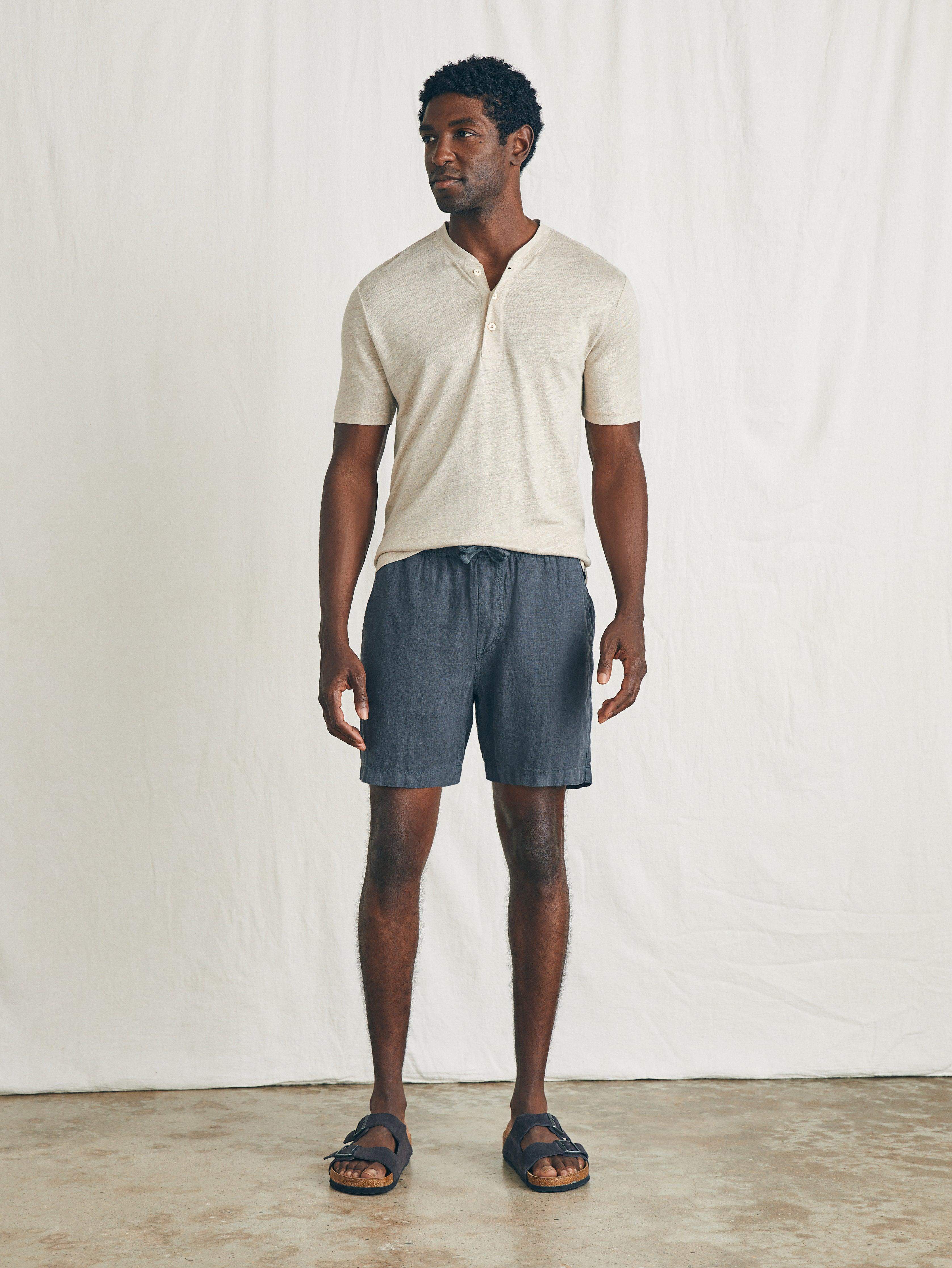 Essential Linen Short (6.5" Inseam) - Washed Black