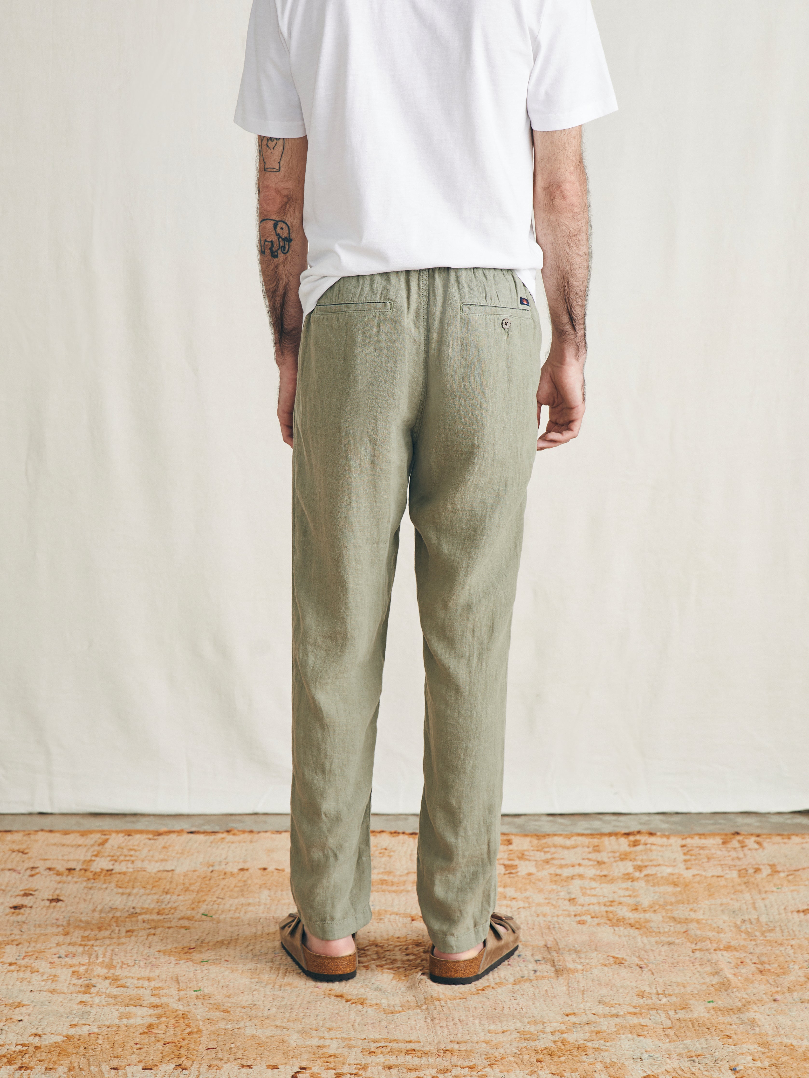 Linen Drawstring Pant