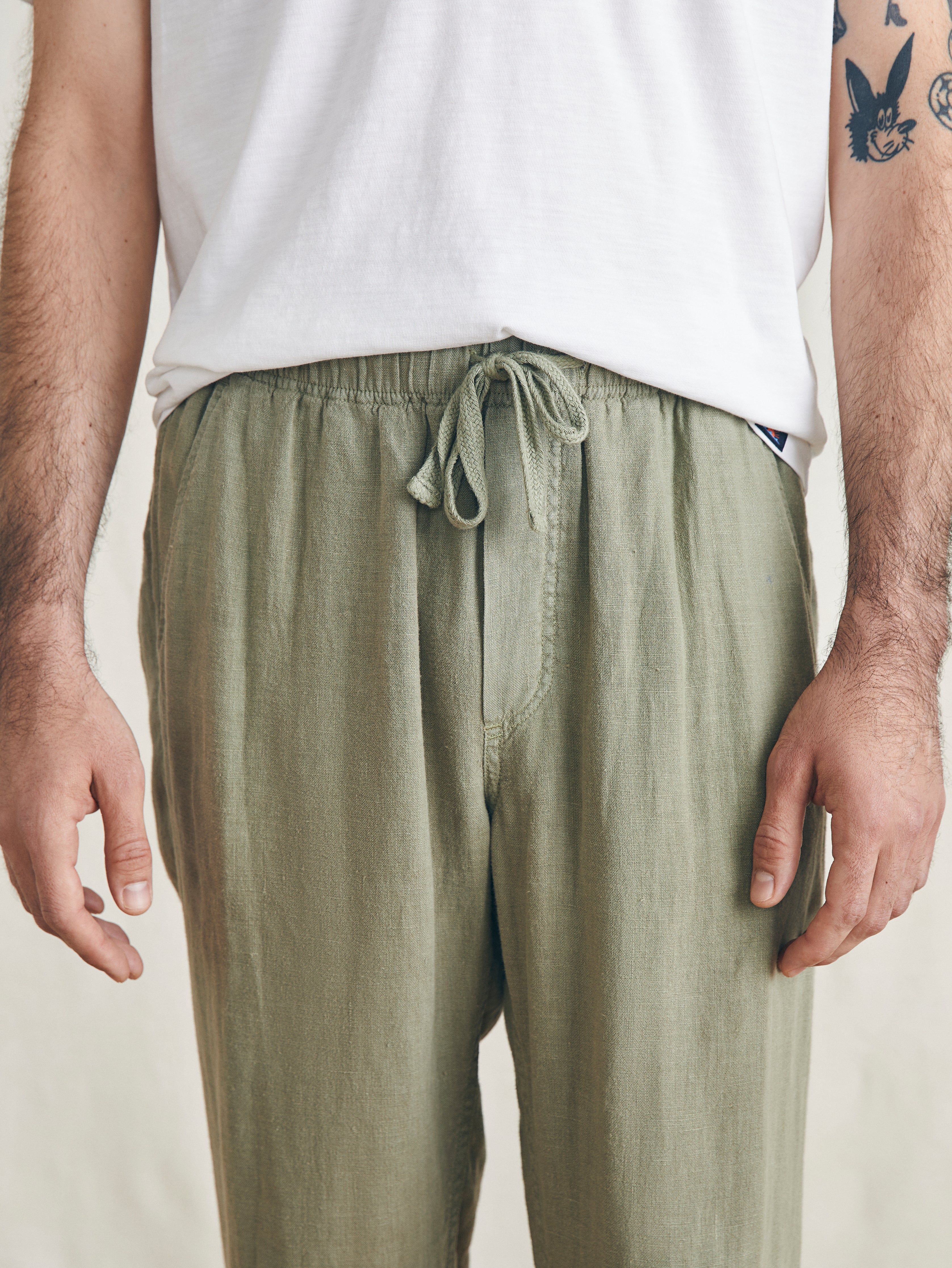 Linen Drawstring Pant