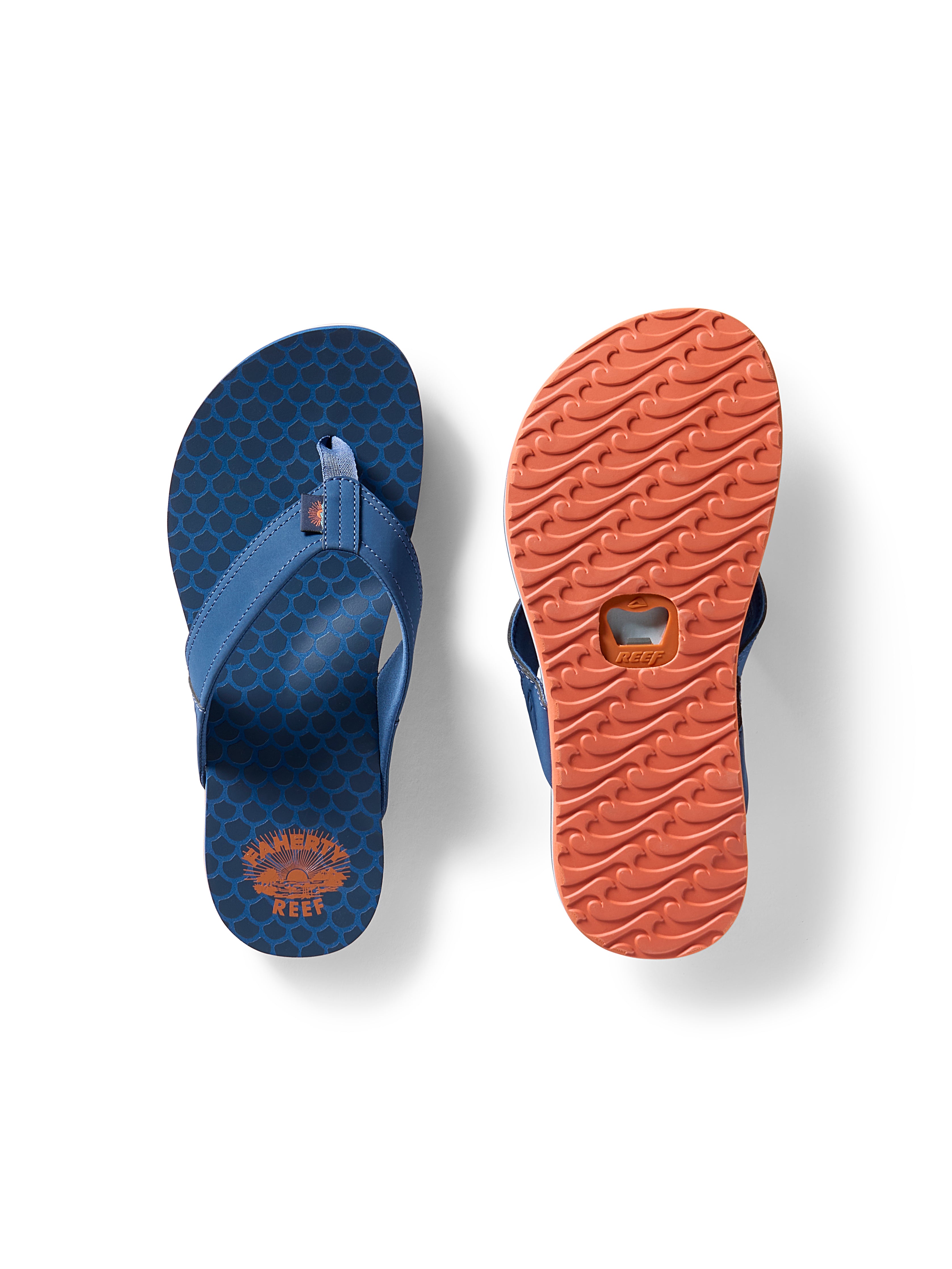 Faherty X REEF Eva Flip Flop - Navy Fishscale