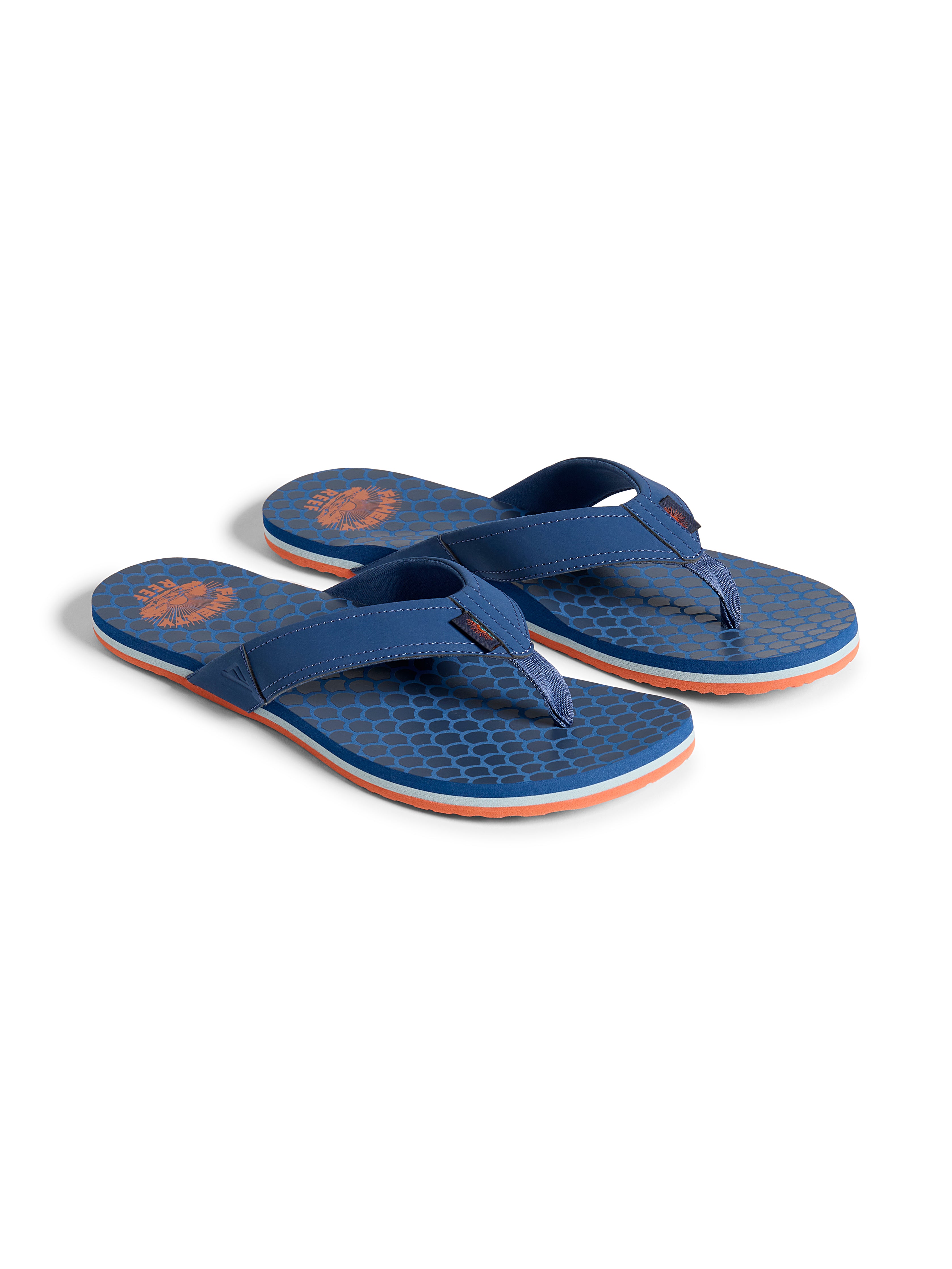 Faherty X REEF Eva Flip Flop - Navy Fishscale