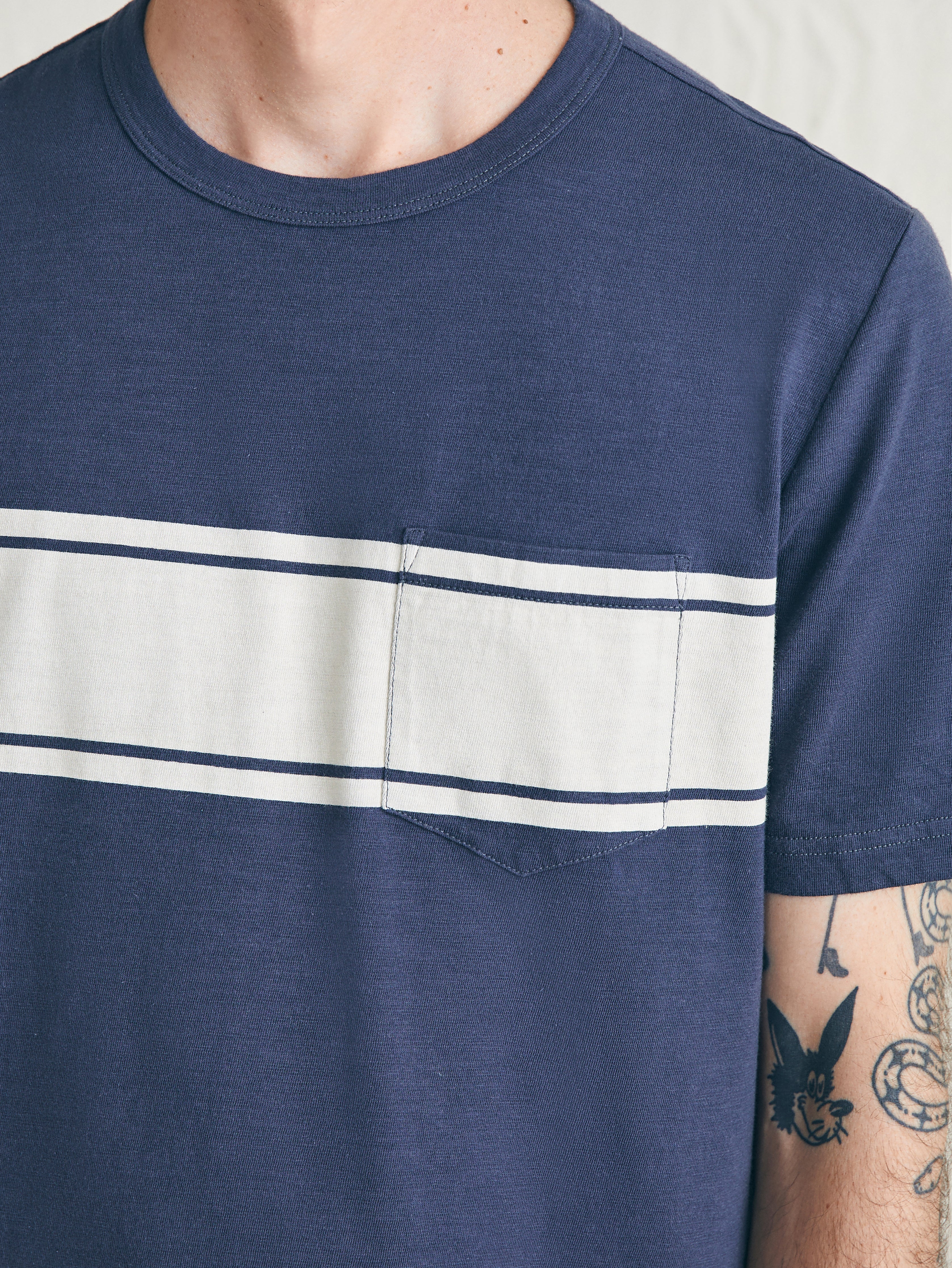 Surf Stripe Sunwashed Pocket Tee