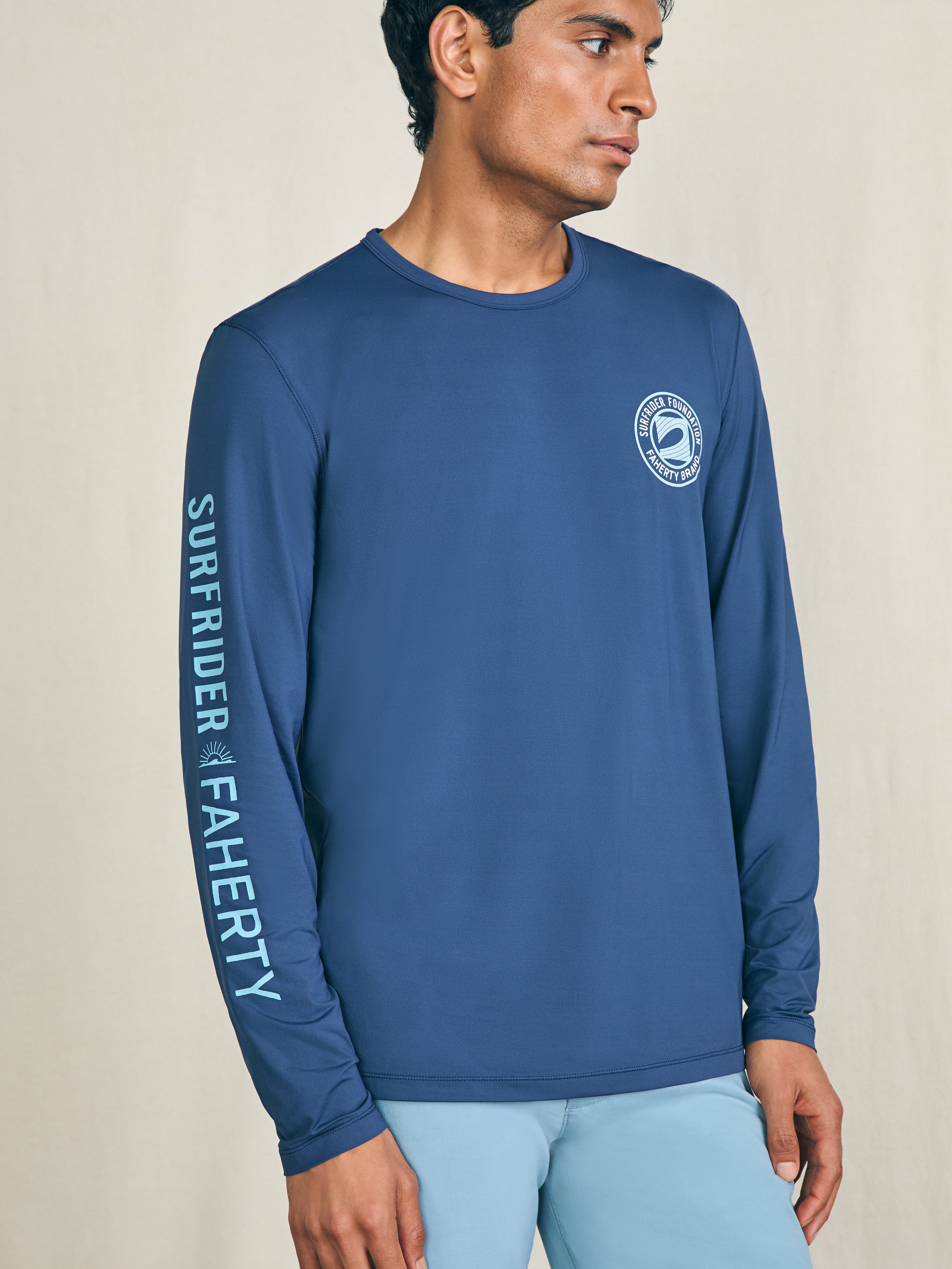 Long-Sleeve Surfrider Shorelite UPF Tee - Deep Navy