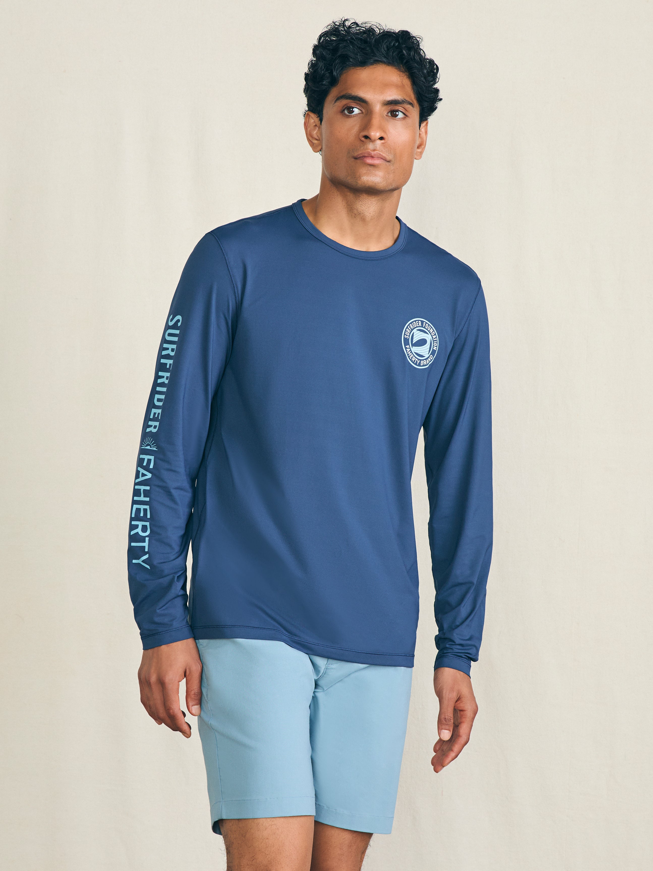 Long-Sleeve Surfrider Shorelite UPF Tee - Deep Navy