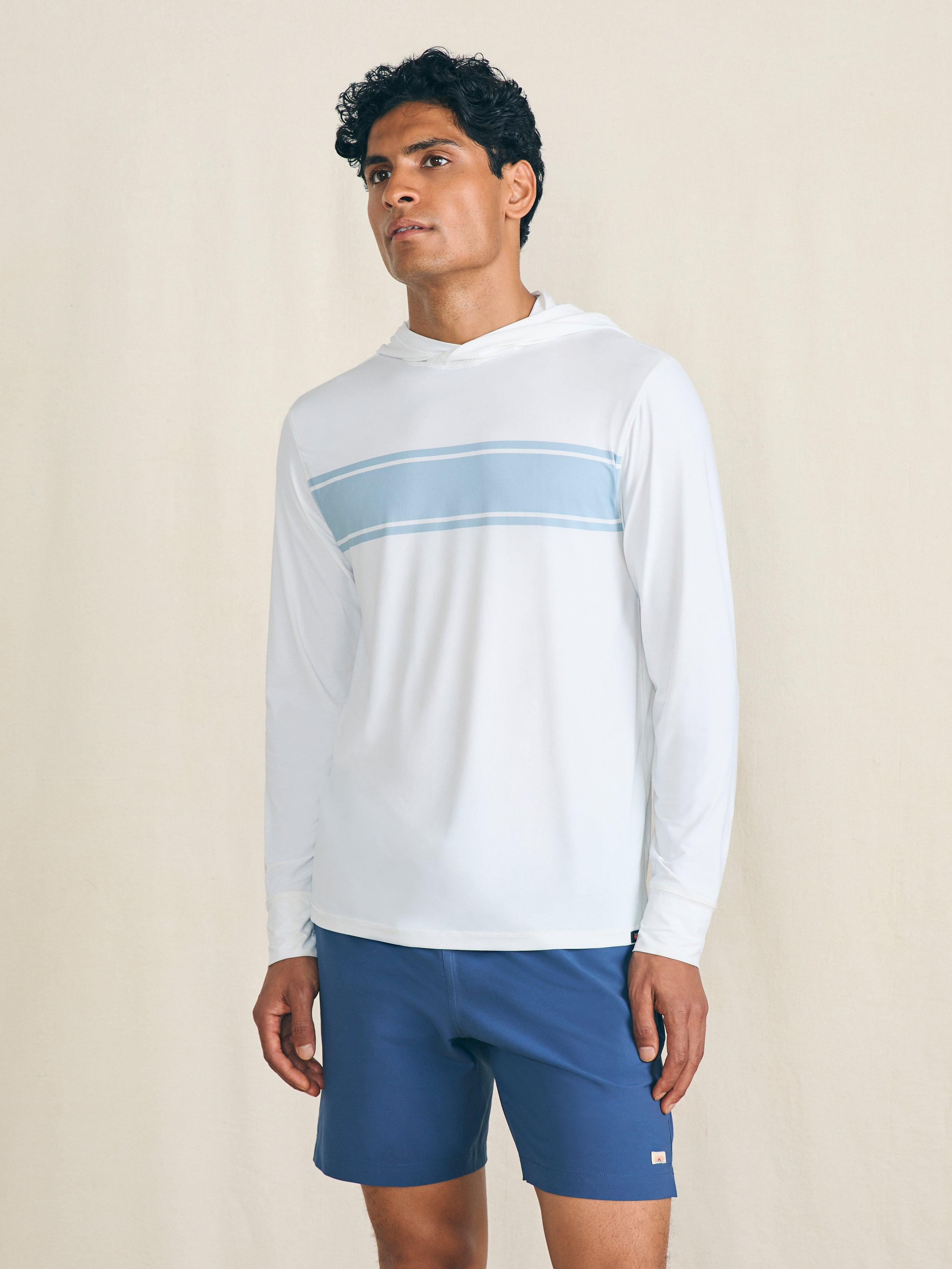 Shorelite UPF Hoodie - White Surf Stripe