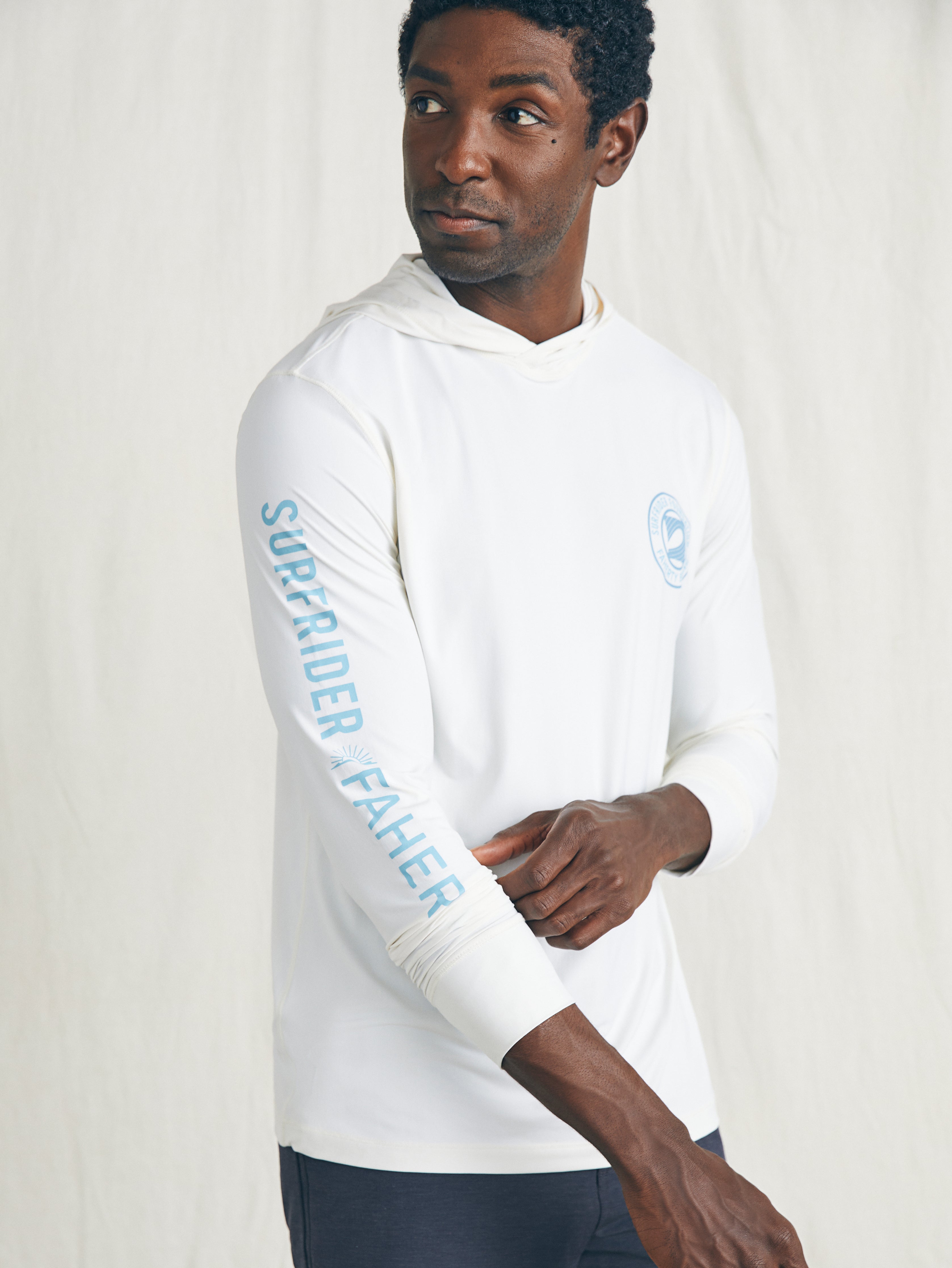 Surfrider Shorelite UPF Hoodie - Pure White