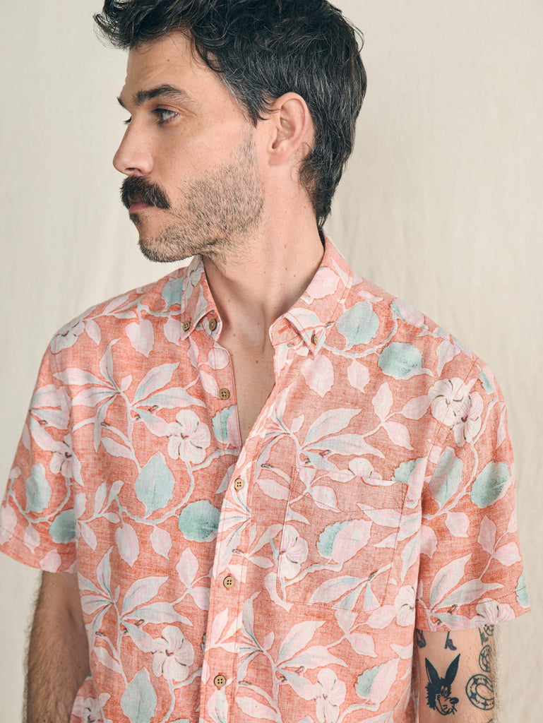 Short-Sleeve Breeze Shirt - Ginger Floral | Faherty Brand