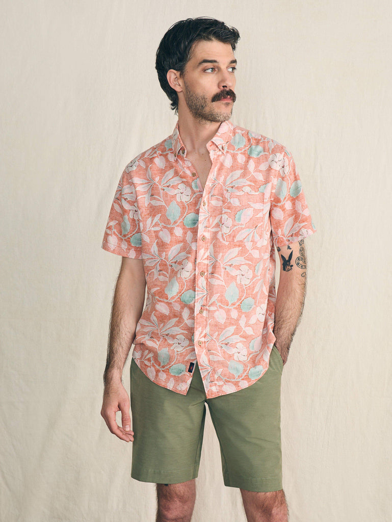 Short-Sleeve Breeze Shirt - Ginger Floral | Faherty Brand