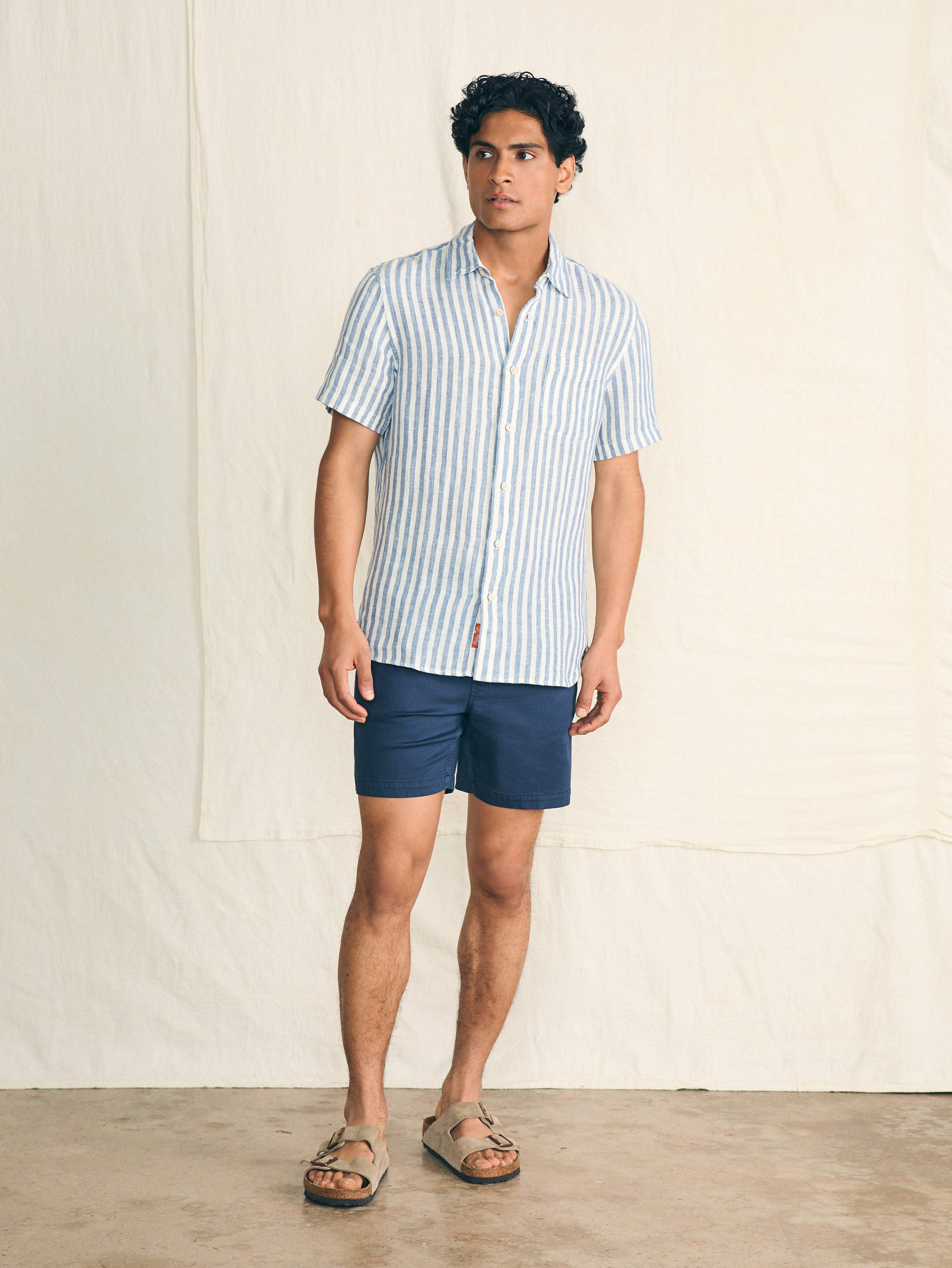 【SATIIIZ】Holden Linen Check Short Sleeve Shirt model_0000s_0026_SS30BLACK_5_3