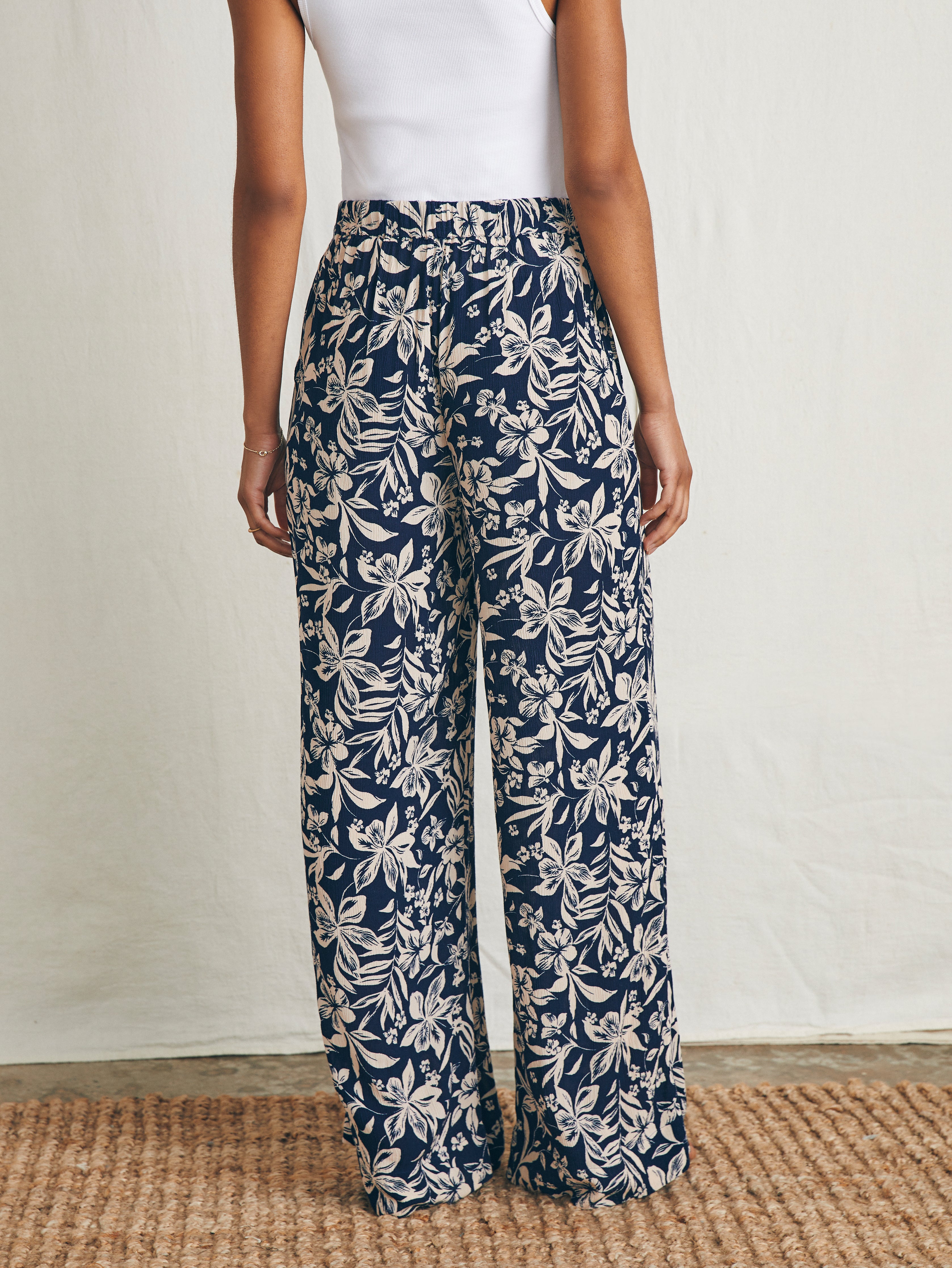 Cabana Pant - Navy Canopy Floral