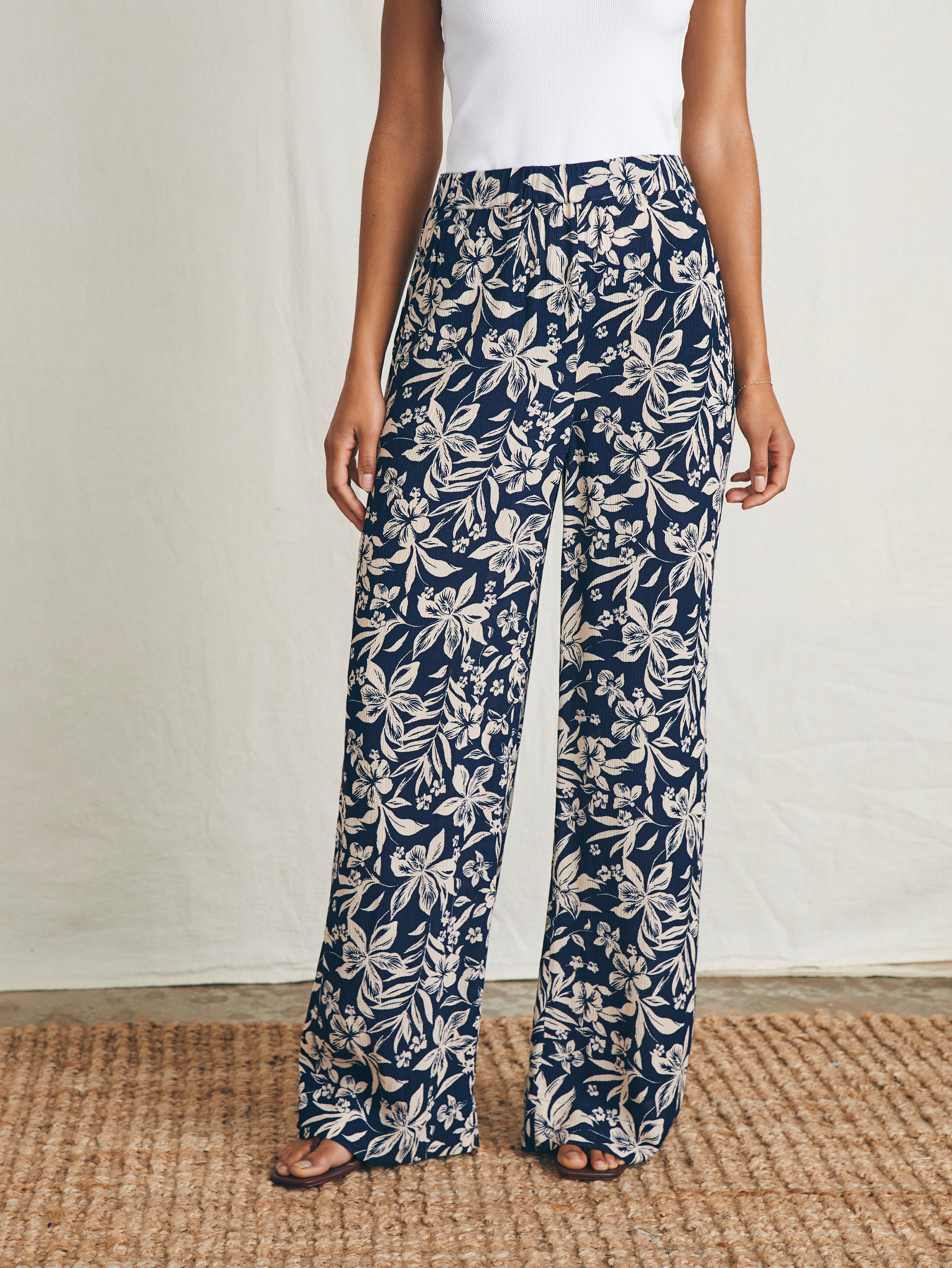 Cabana Pant - Navy Canopy Floral