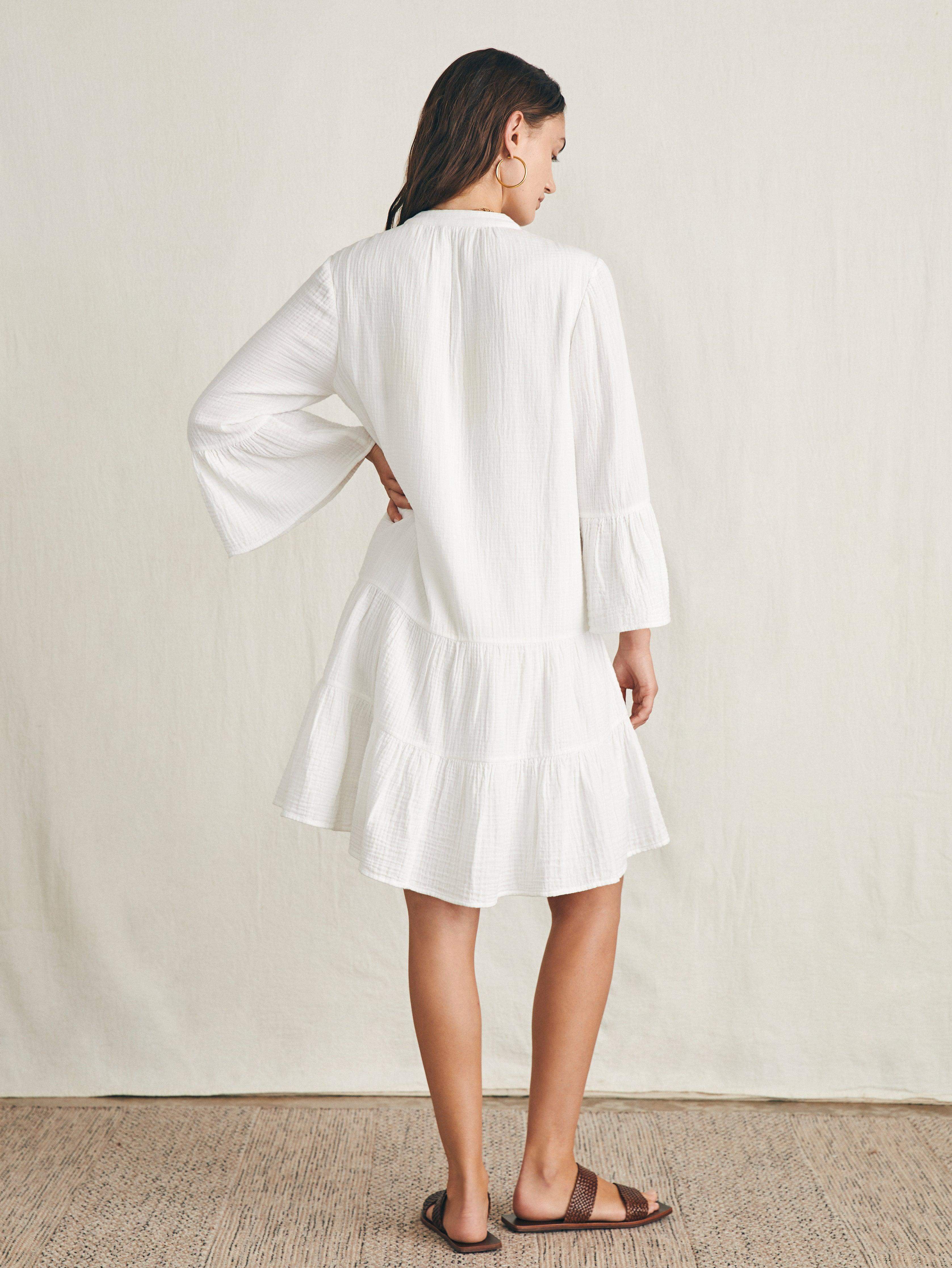 Dune Cotton Gauze Kasey Dress - White