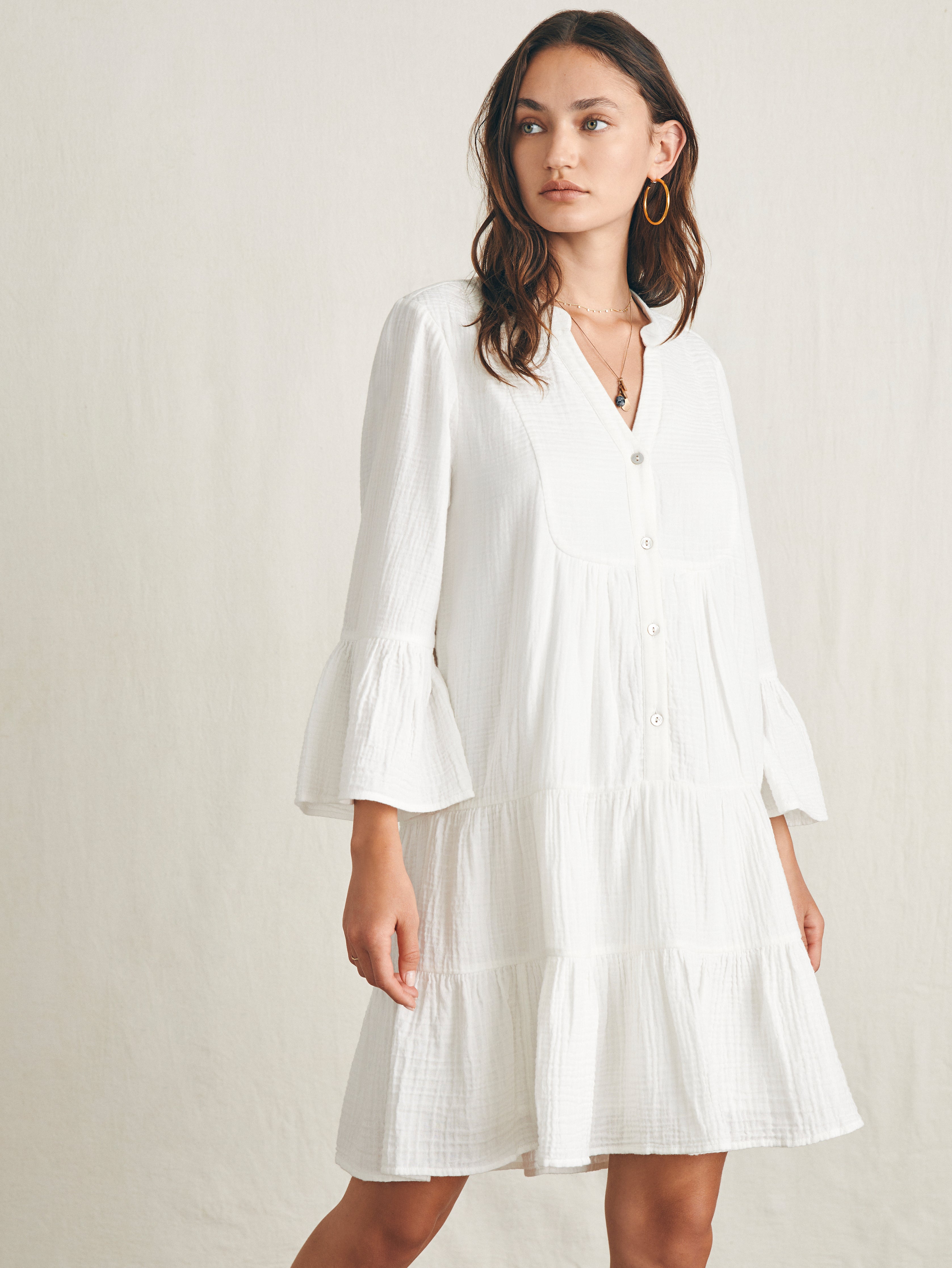 Dream Cotton Gauze Kasey Dress - White