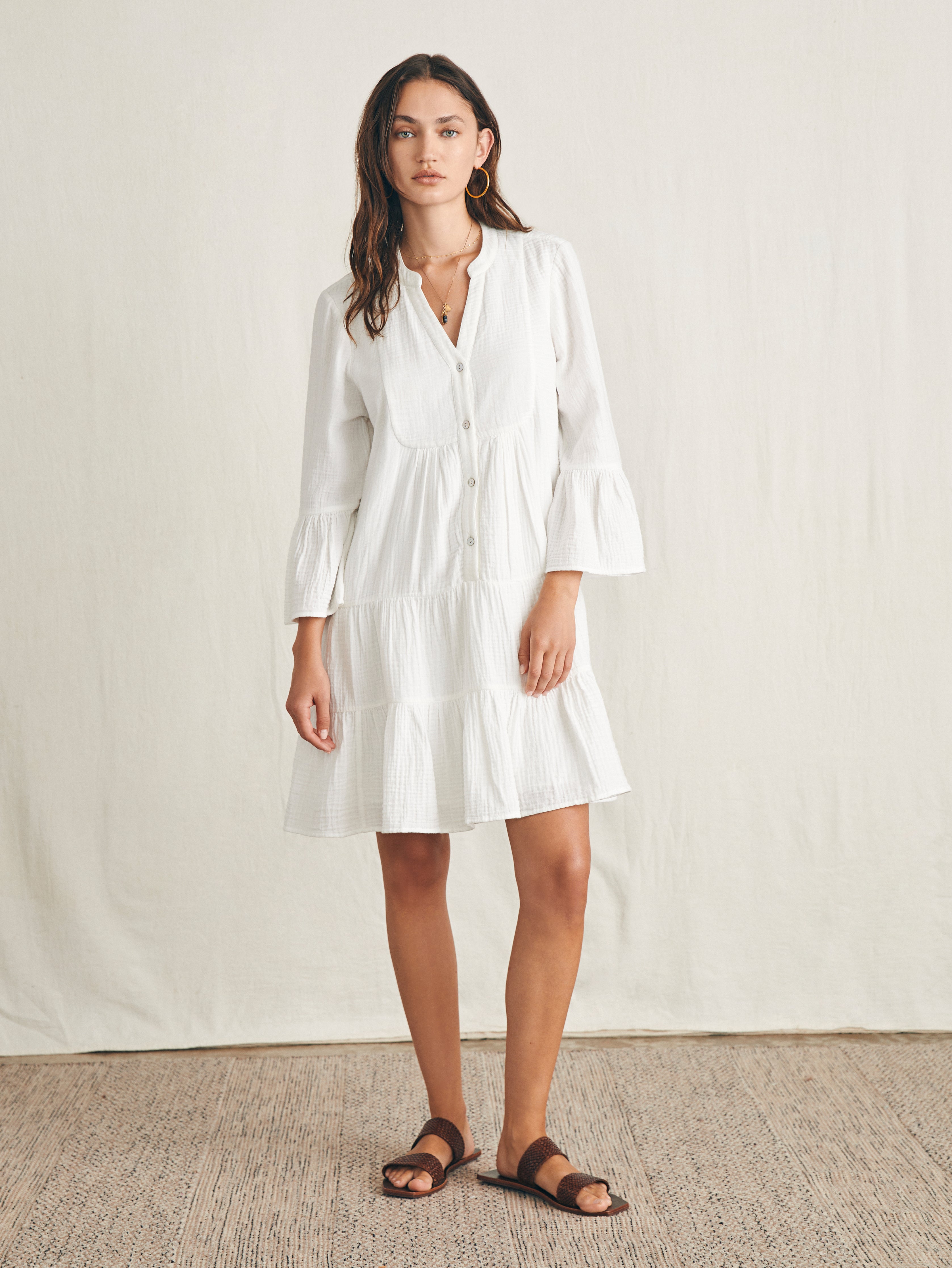 Dream Cotton Gauze Kasey Dress - White