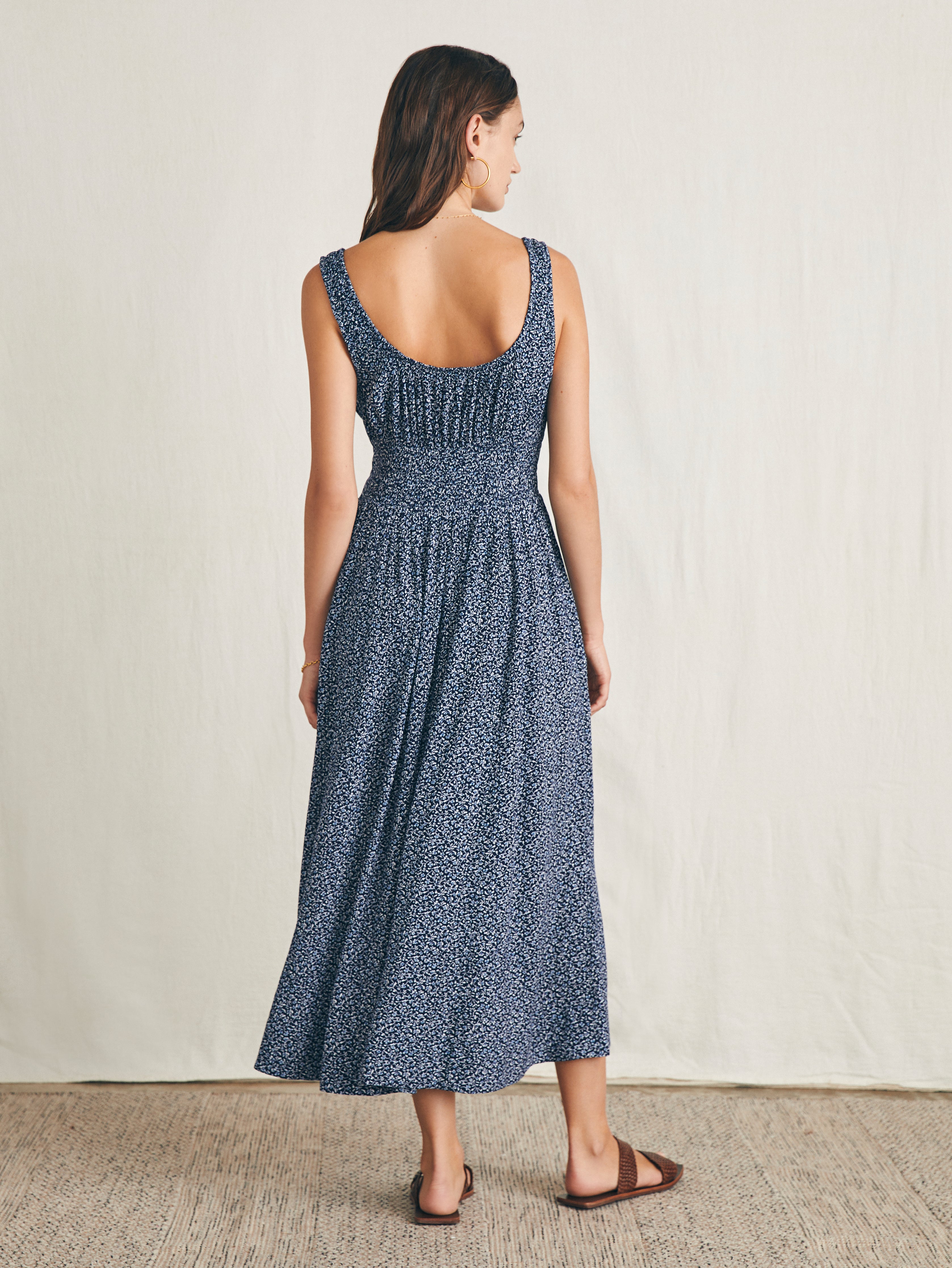 Sunseeker Midi Dress - Navy Riverton Ditsy