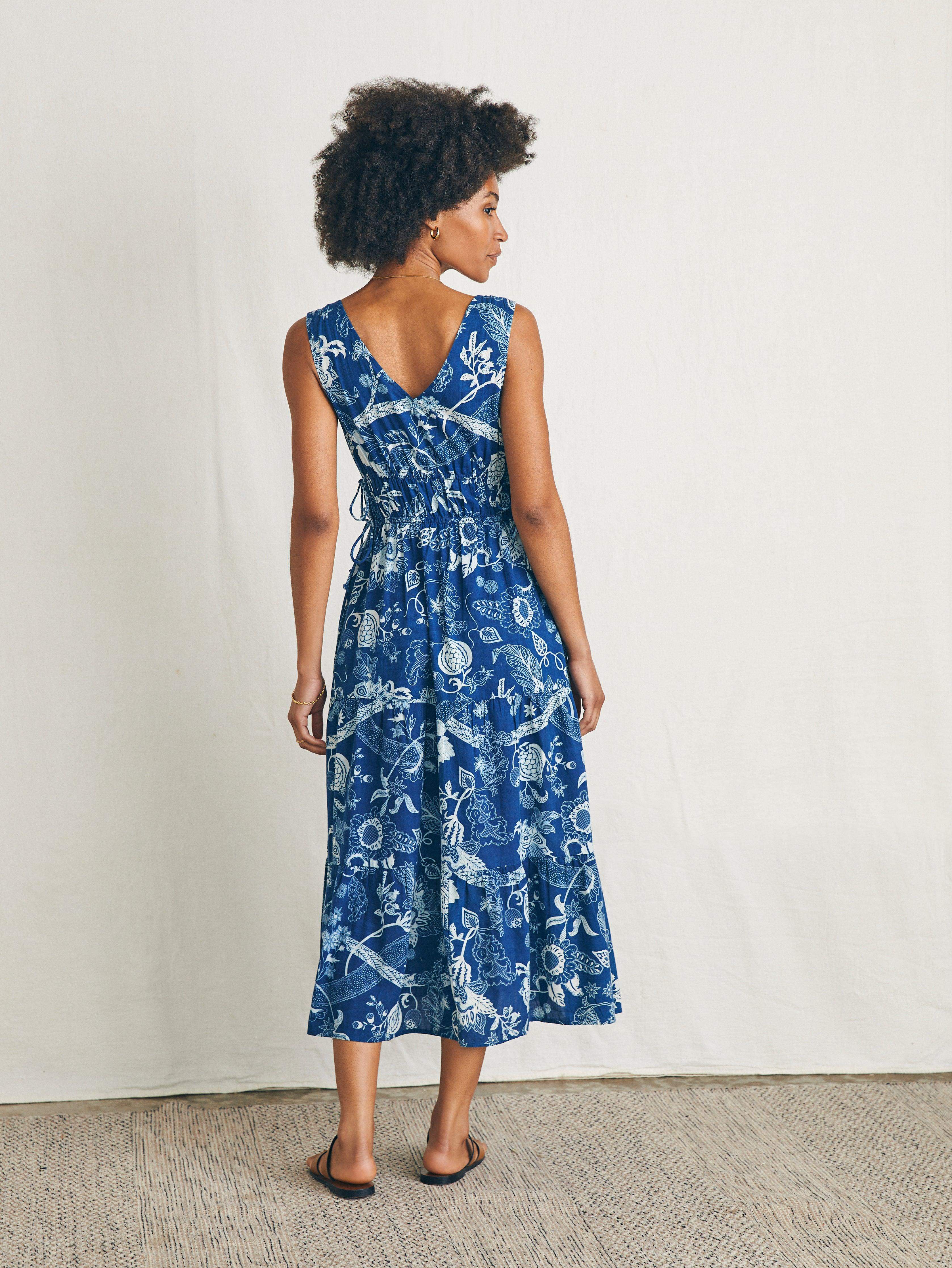 Sandbar Maxi Dress - Blue Kenji Floral