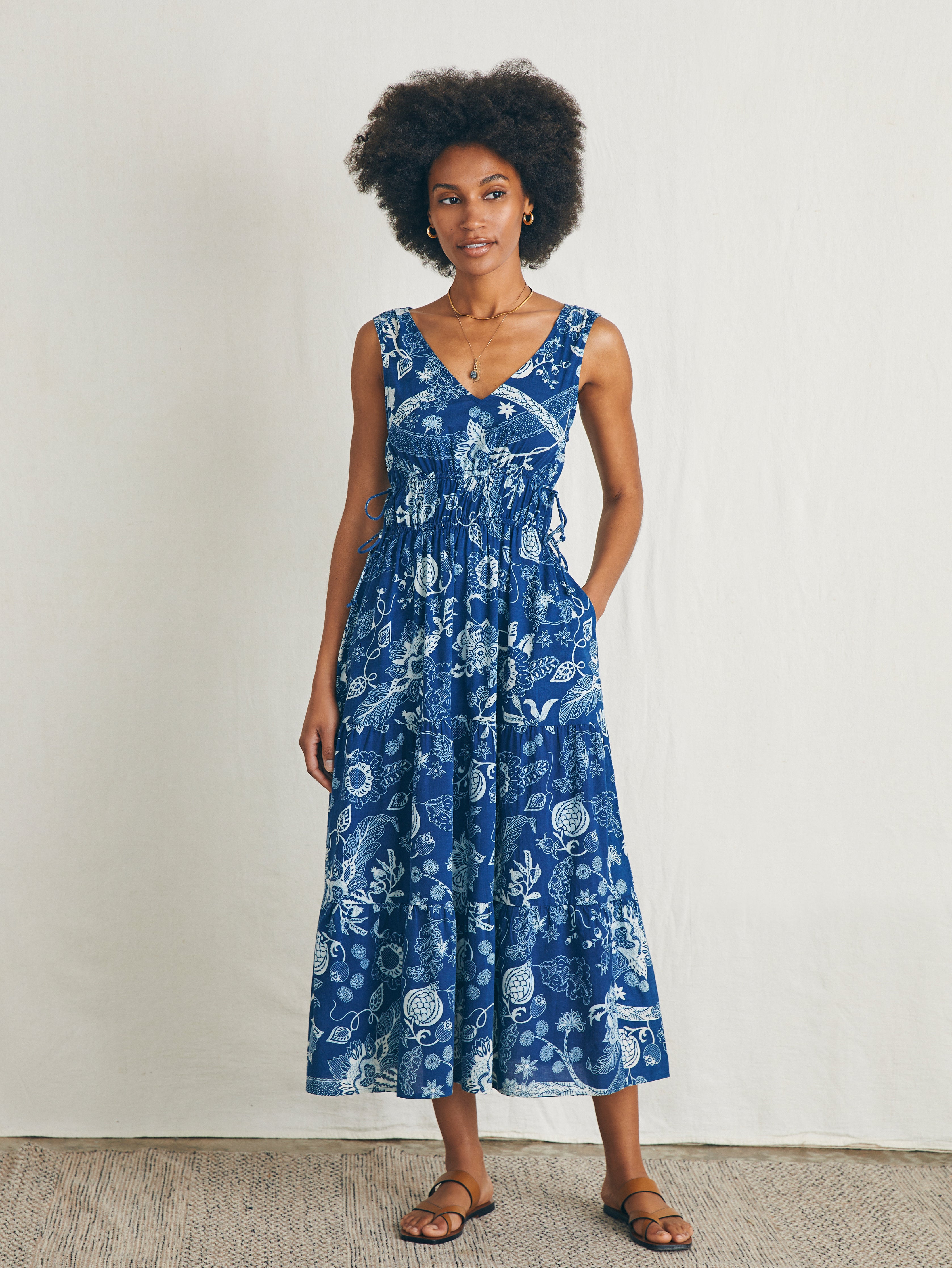 Sandbar Maxi Dress - Blue Kenji Floral