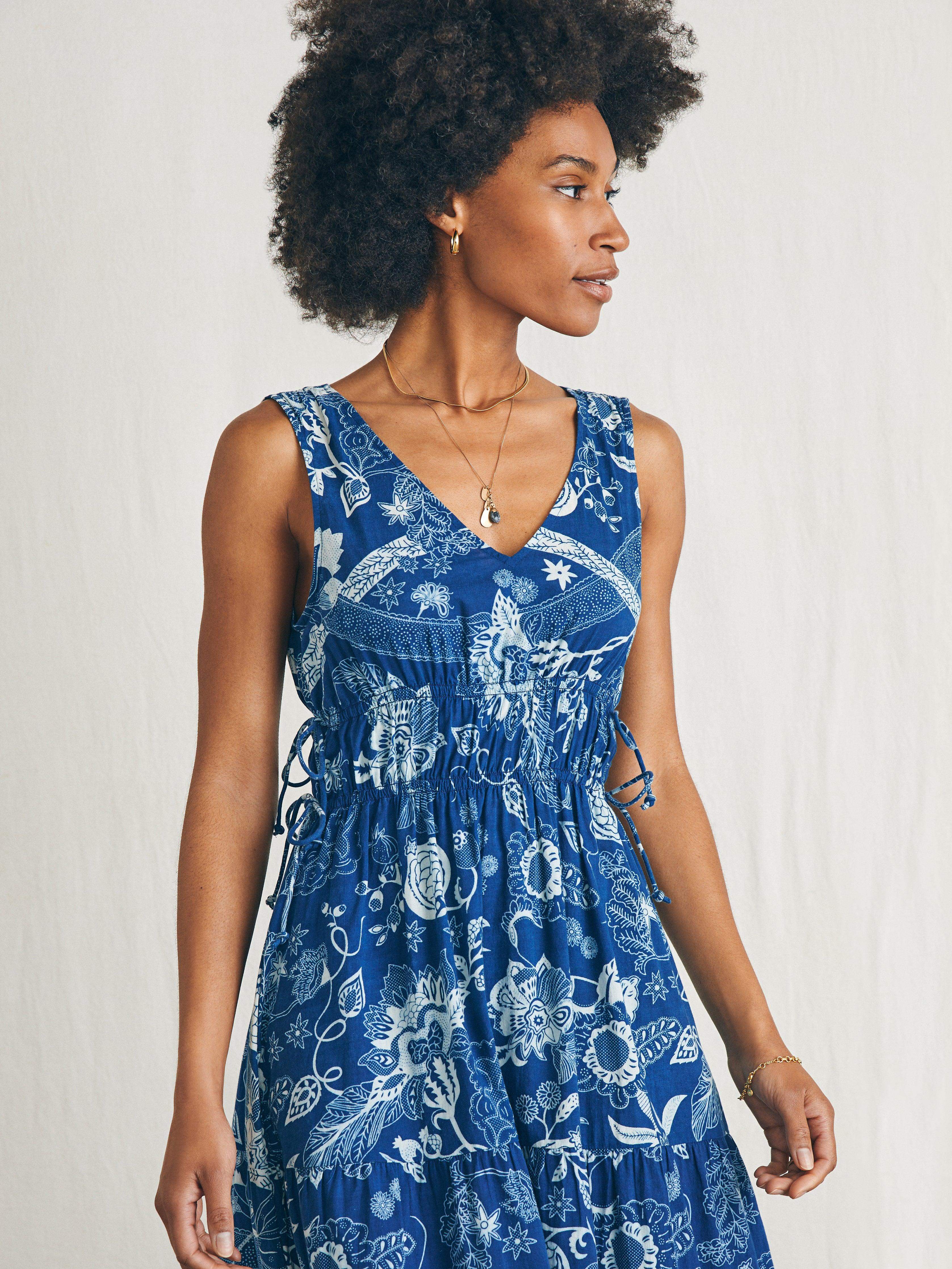 Sandbar Maxi Dress - Blue Kenji Floral