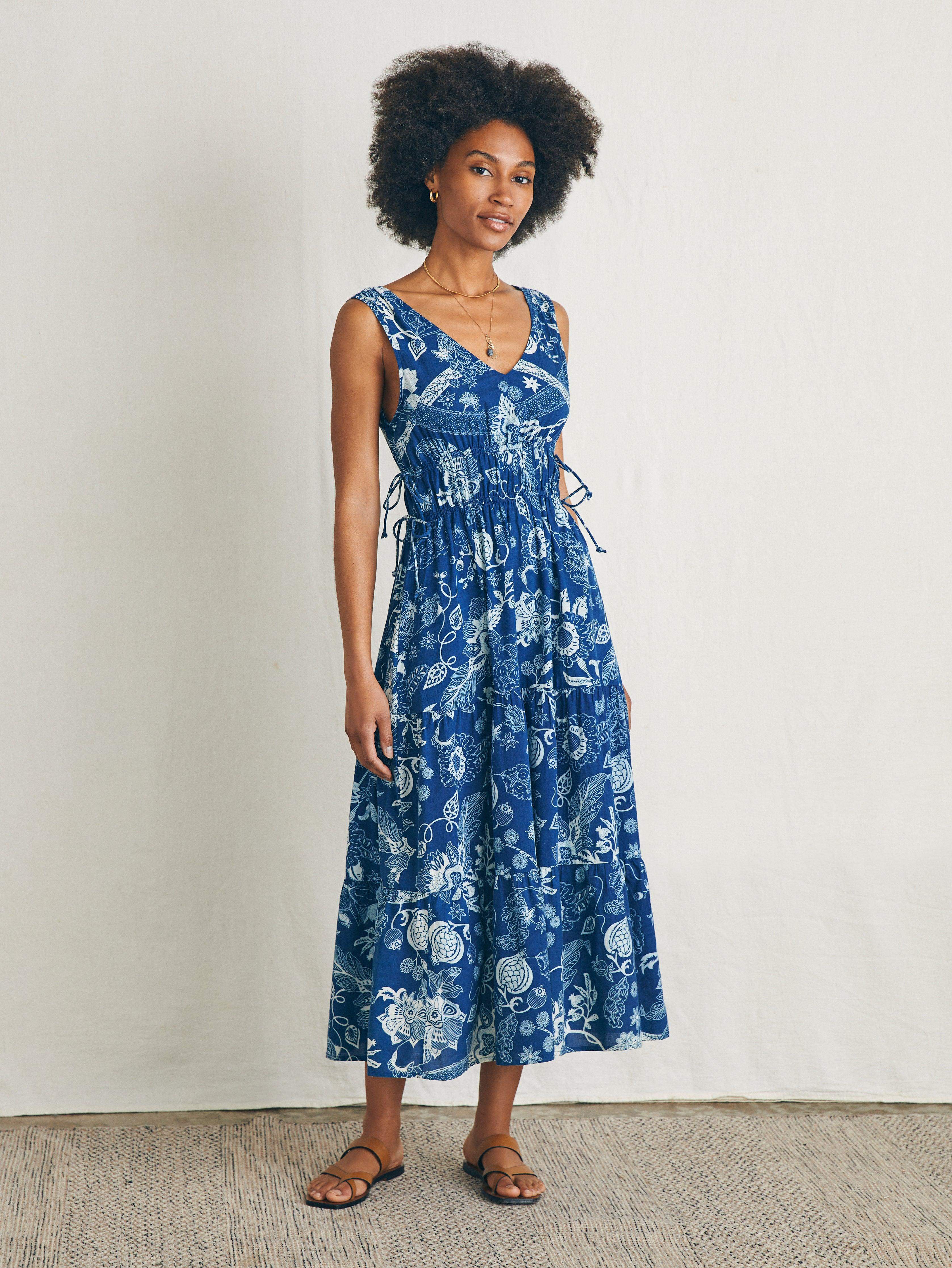 Sandbar Maxi Dress - Blue Kenji Floral