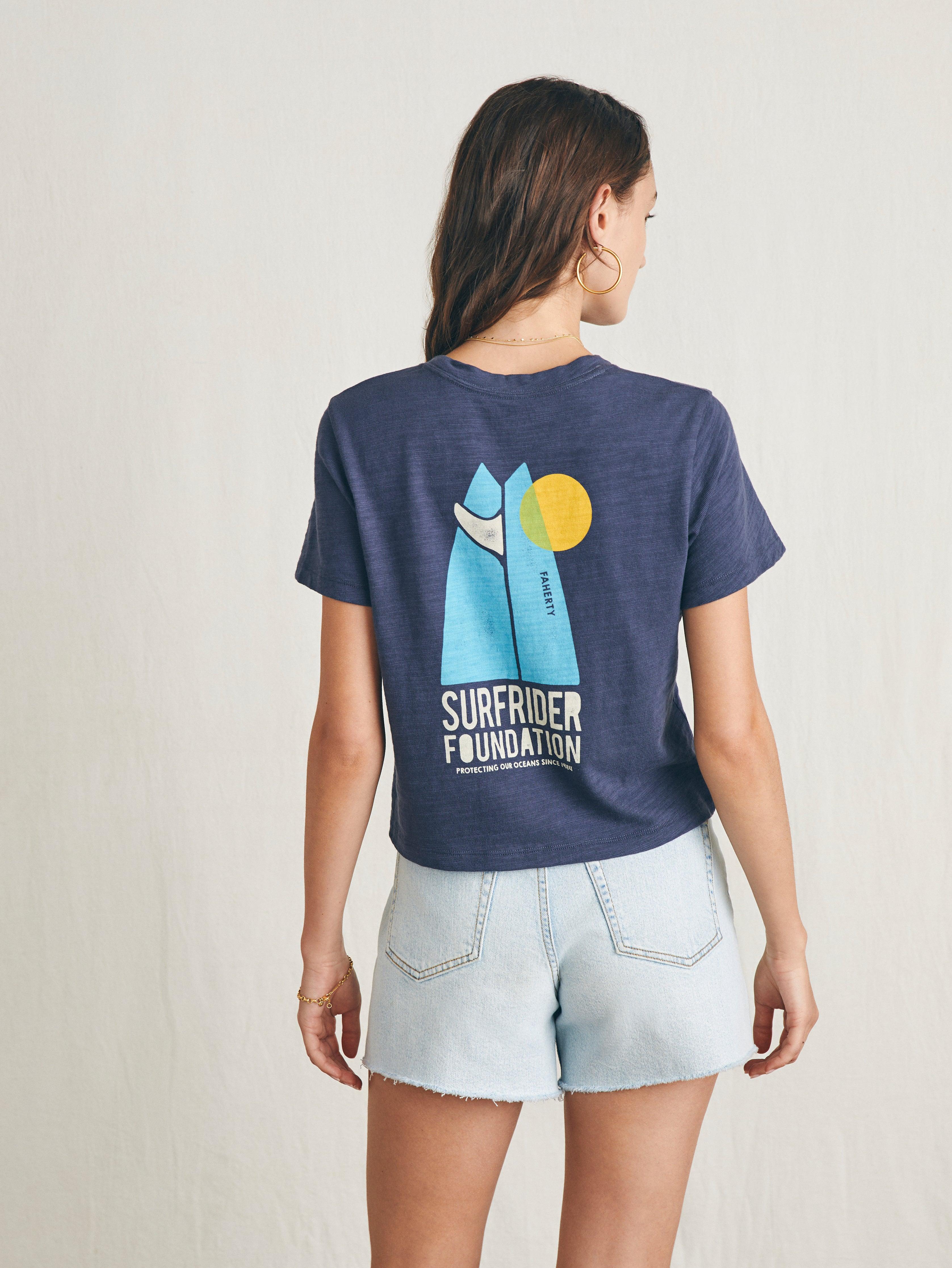 Surfrider Sunwashed Cropped Tee