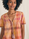 Margate Blouse - Sunset Desert Plaid