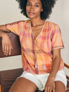 Margate Blouse - Sunset Desert Plaid