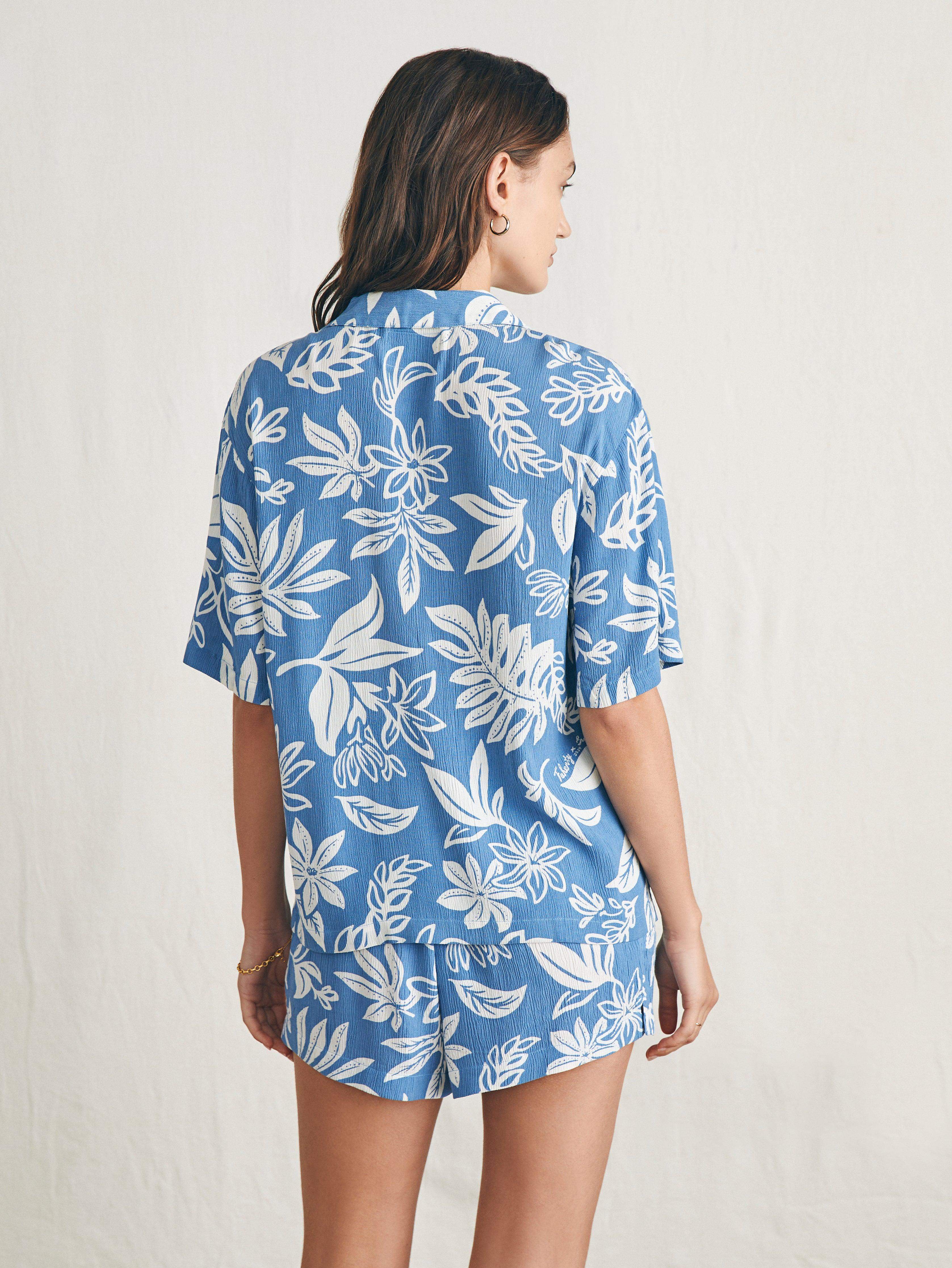 Surfrider Cabana Camp Shirt - Blossom