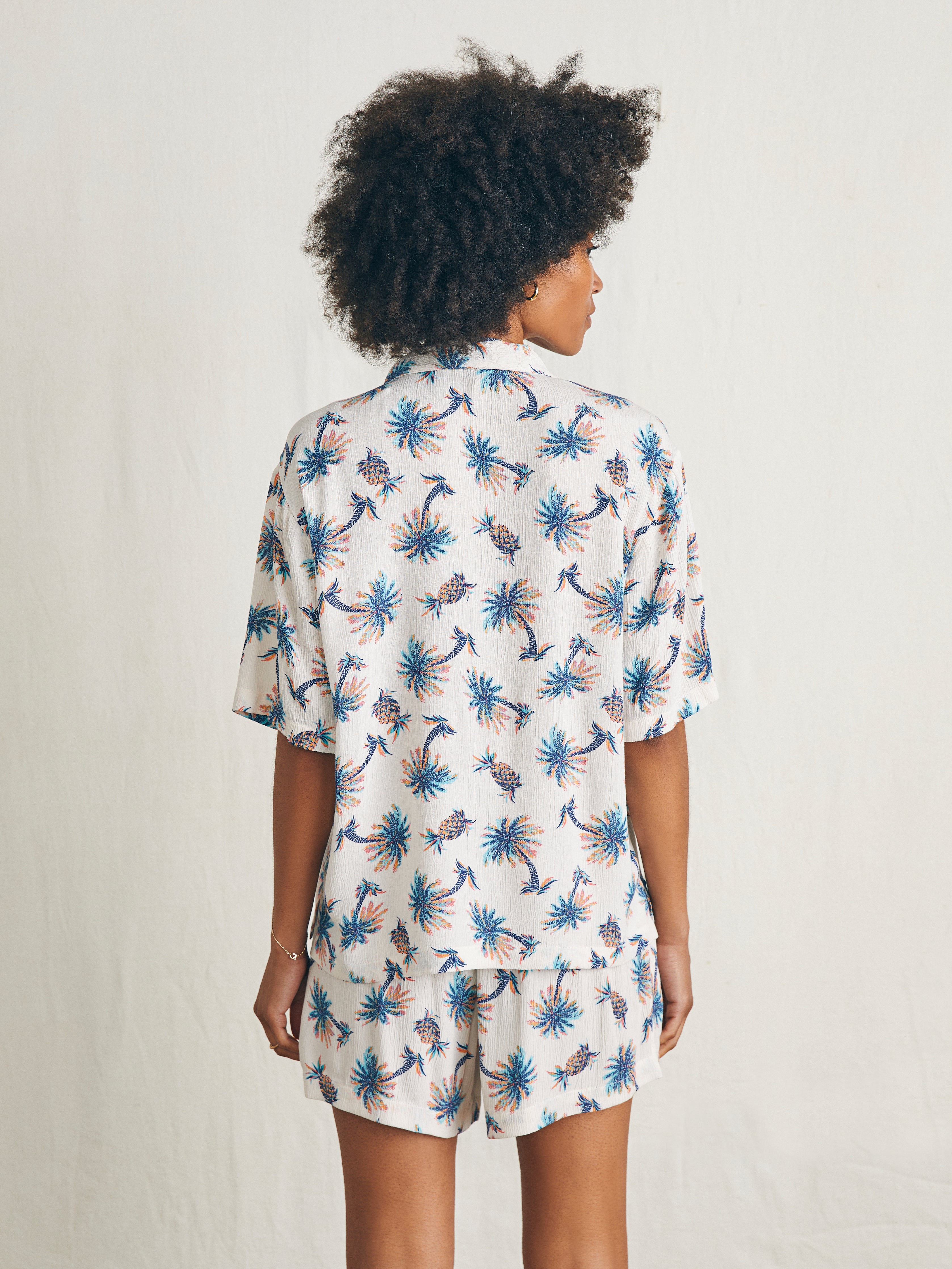 Cabana Camp Shirt - Pineapple Palm