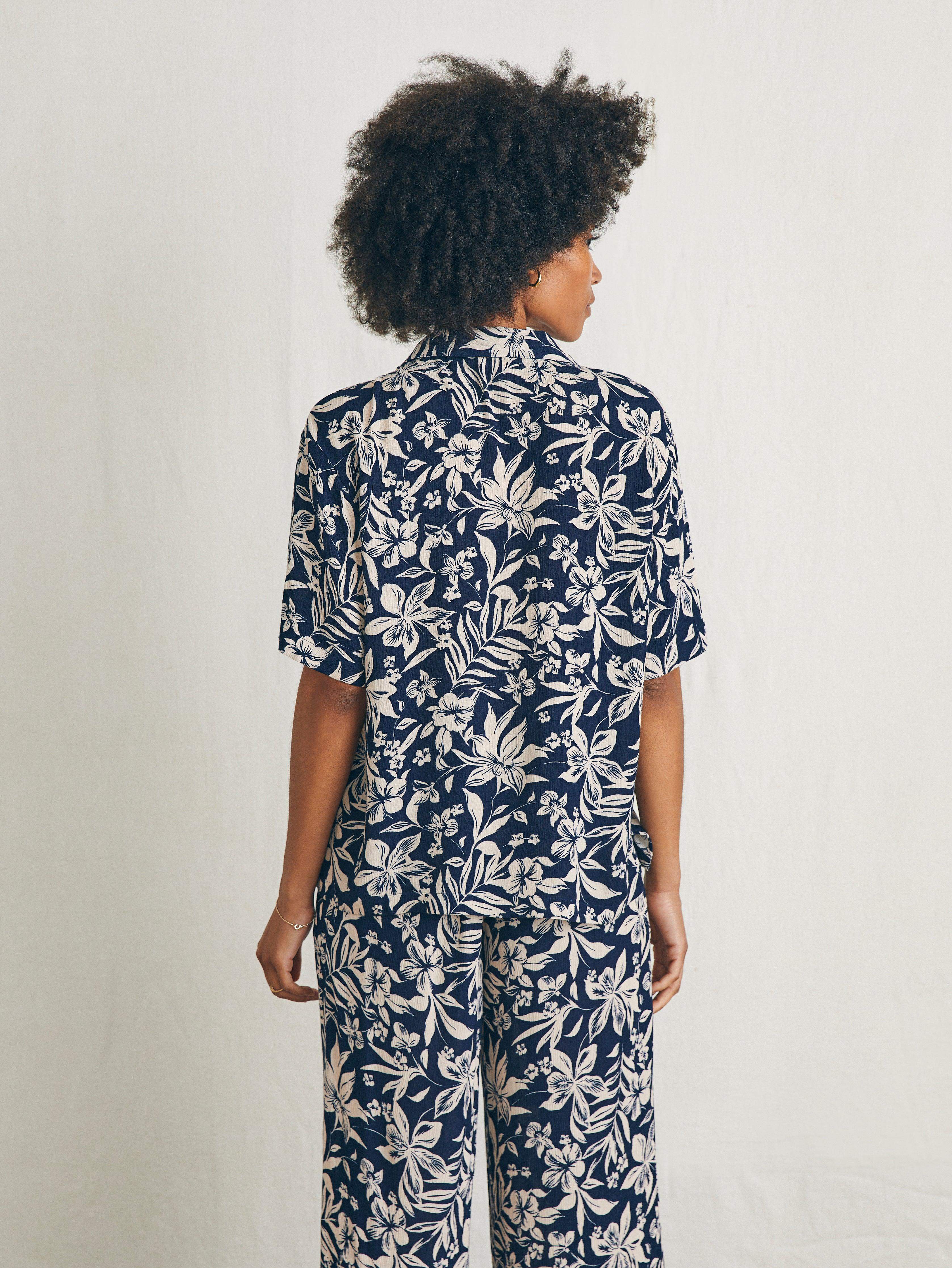 Cabana Camp Shirt - Navy Canopy Floral