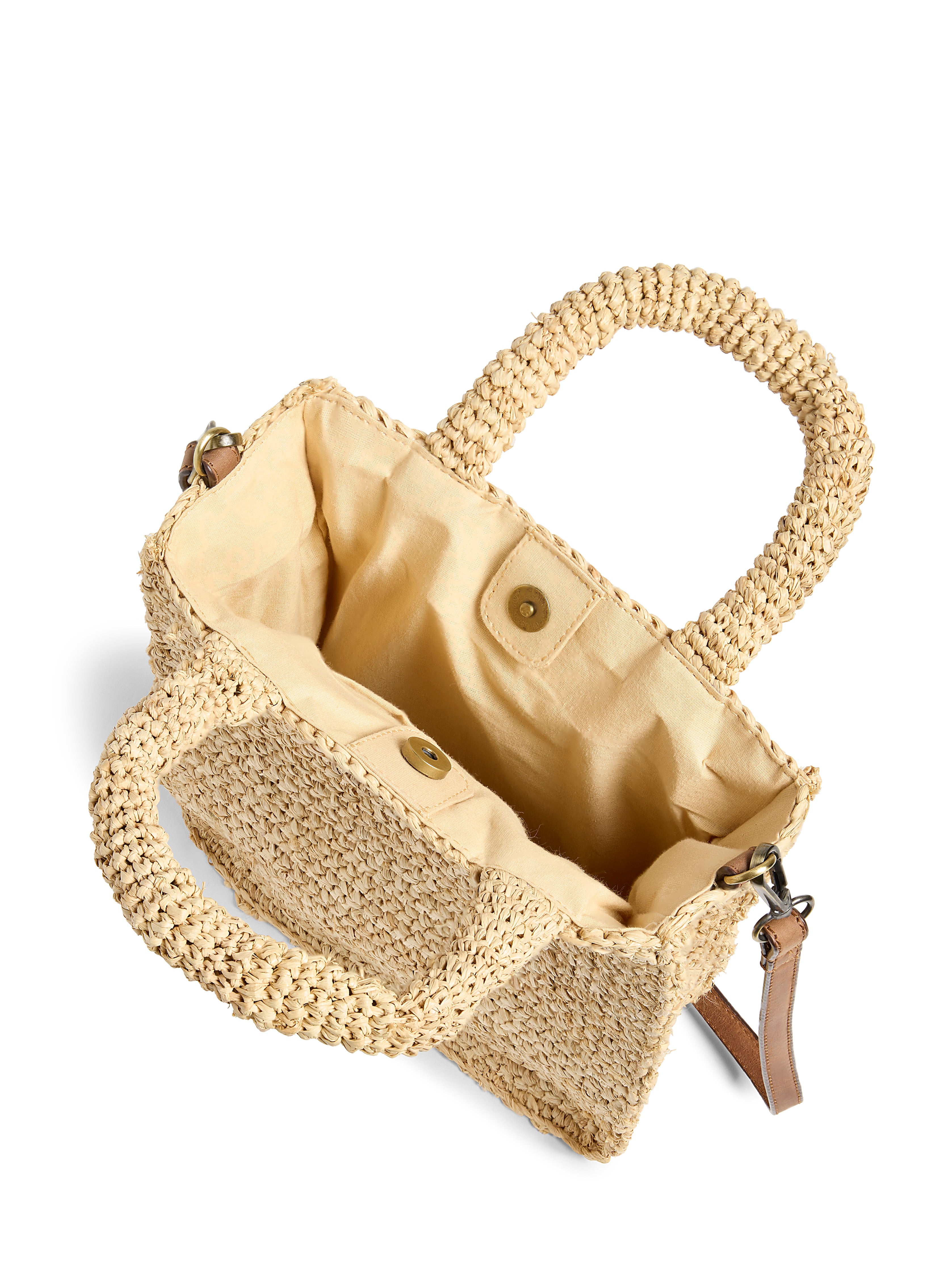 Raffia Cross Body Bag - Natural