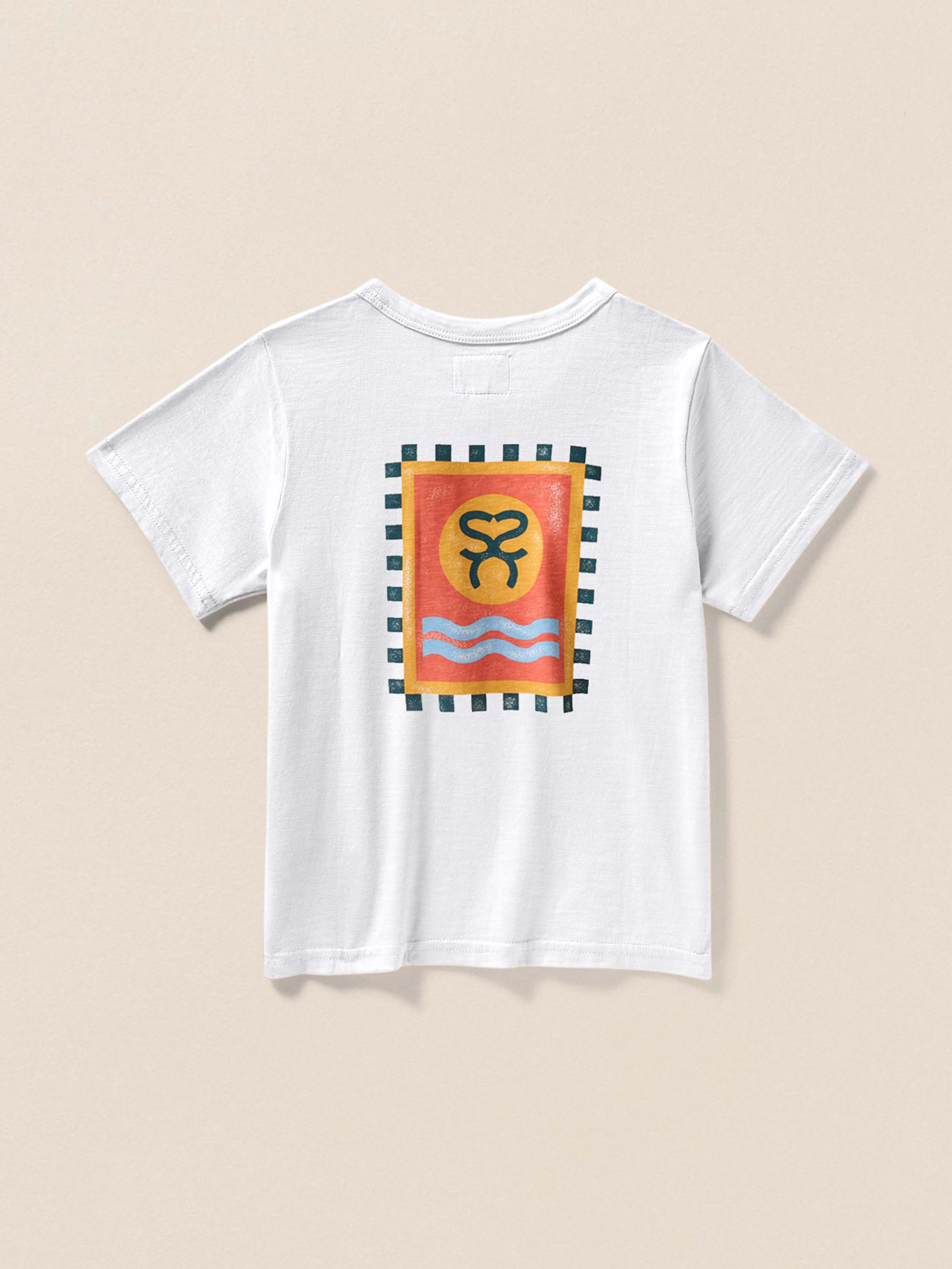 Kids Surf Ghana Short-Sleeve Flag Graphic Tee - White