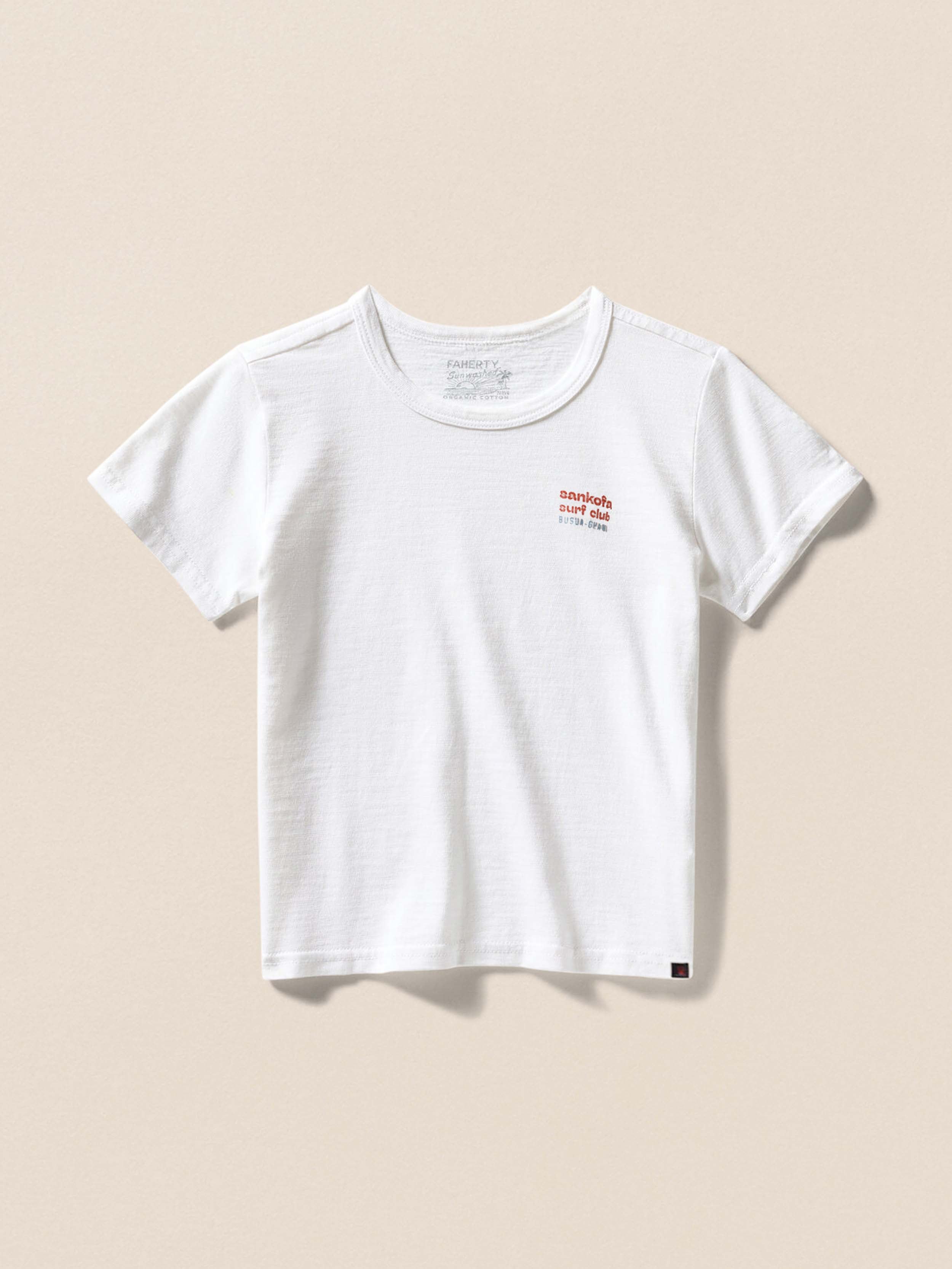 Kids Surf Ghana Short-Sleeve Flag Graphic Tee - White